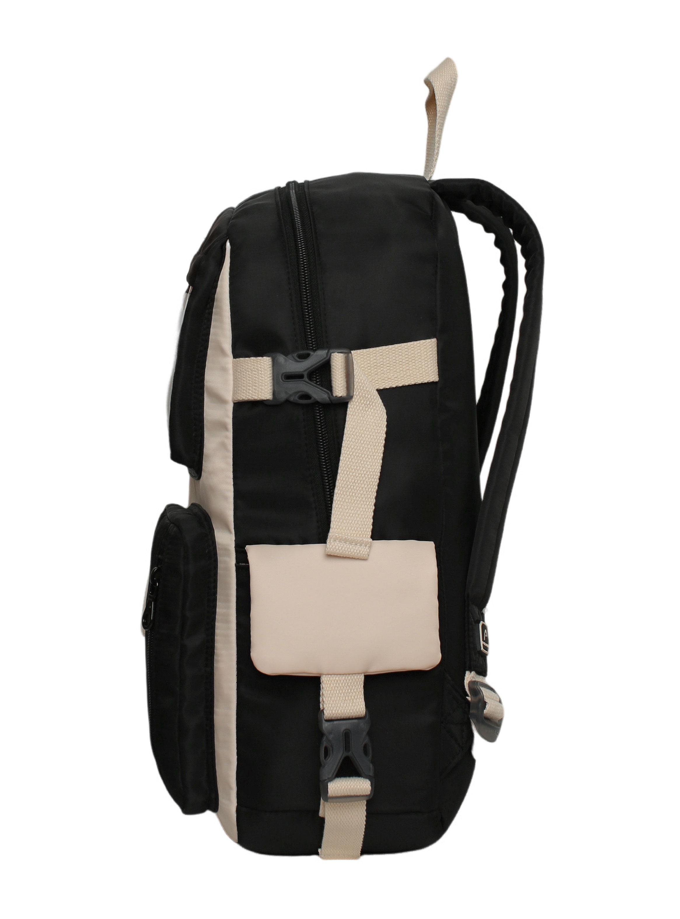 Mochila Teen Fusión Color Block Negro-2