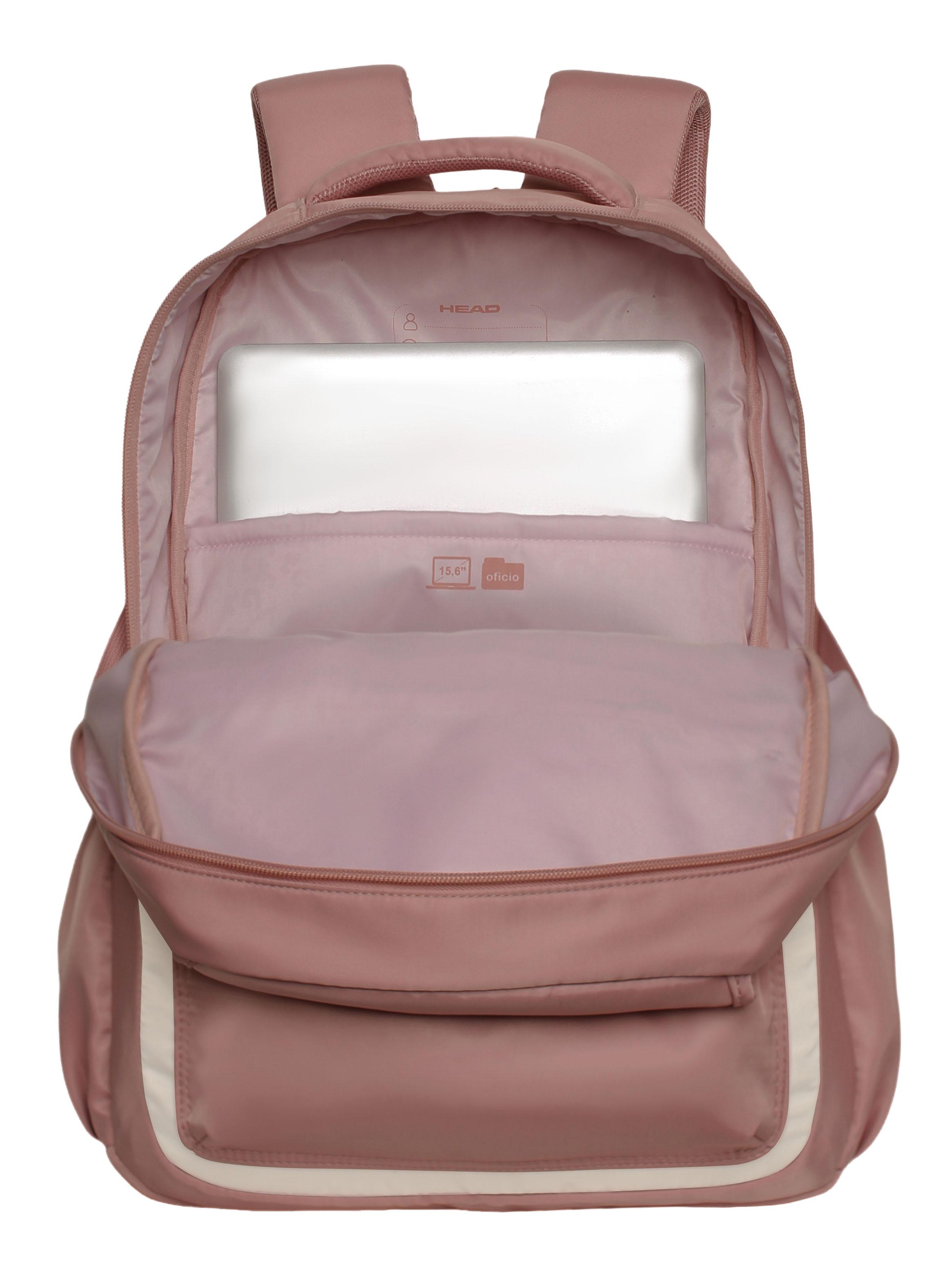 Mochila Laptop Qashqai Color Block Rosado-3