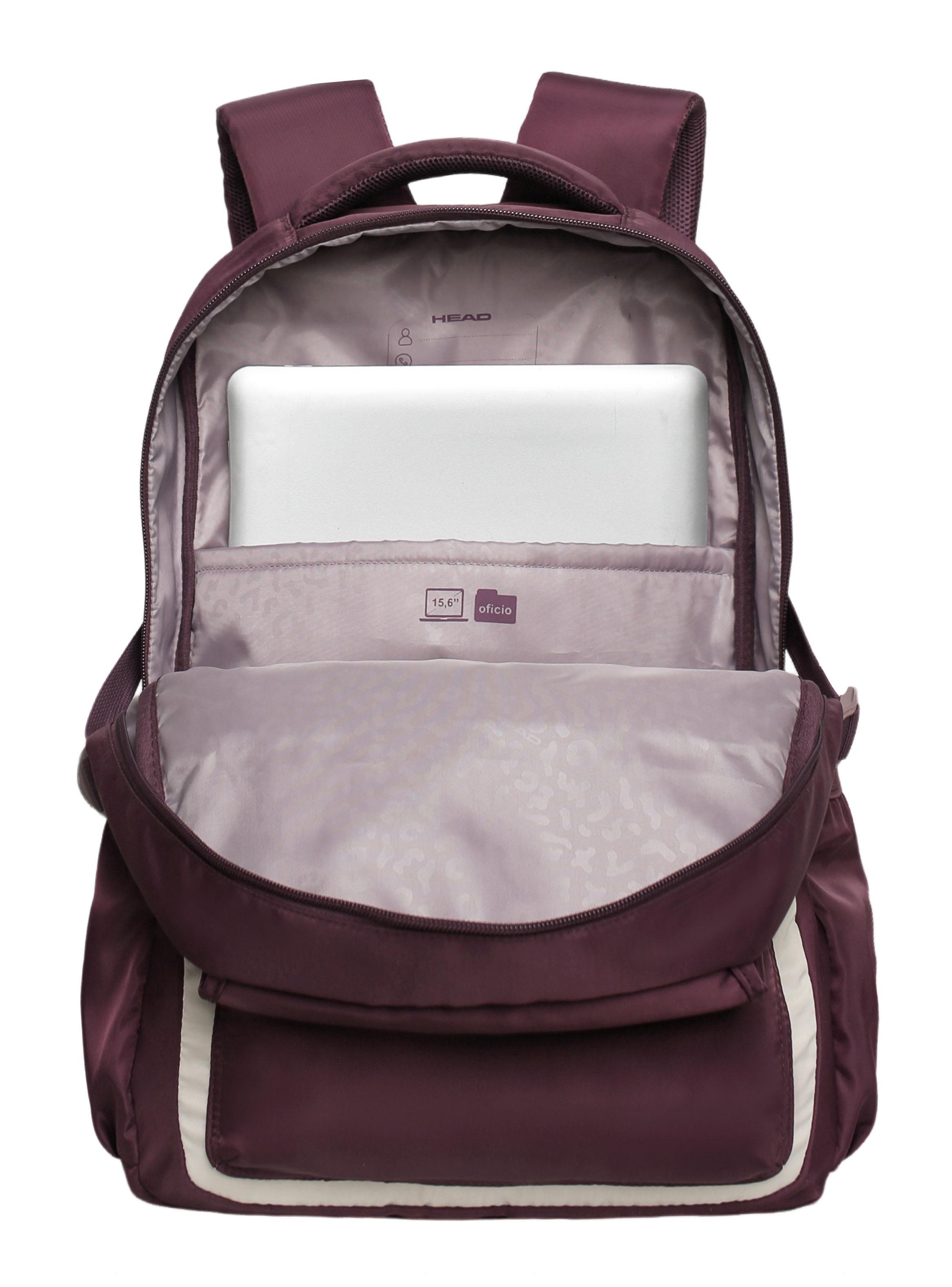 Mochila Laptop Qashqai Color Block Burdeo-3