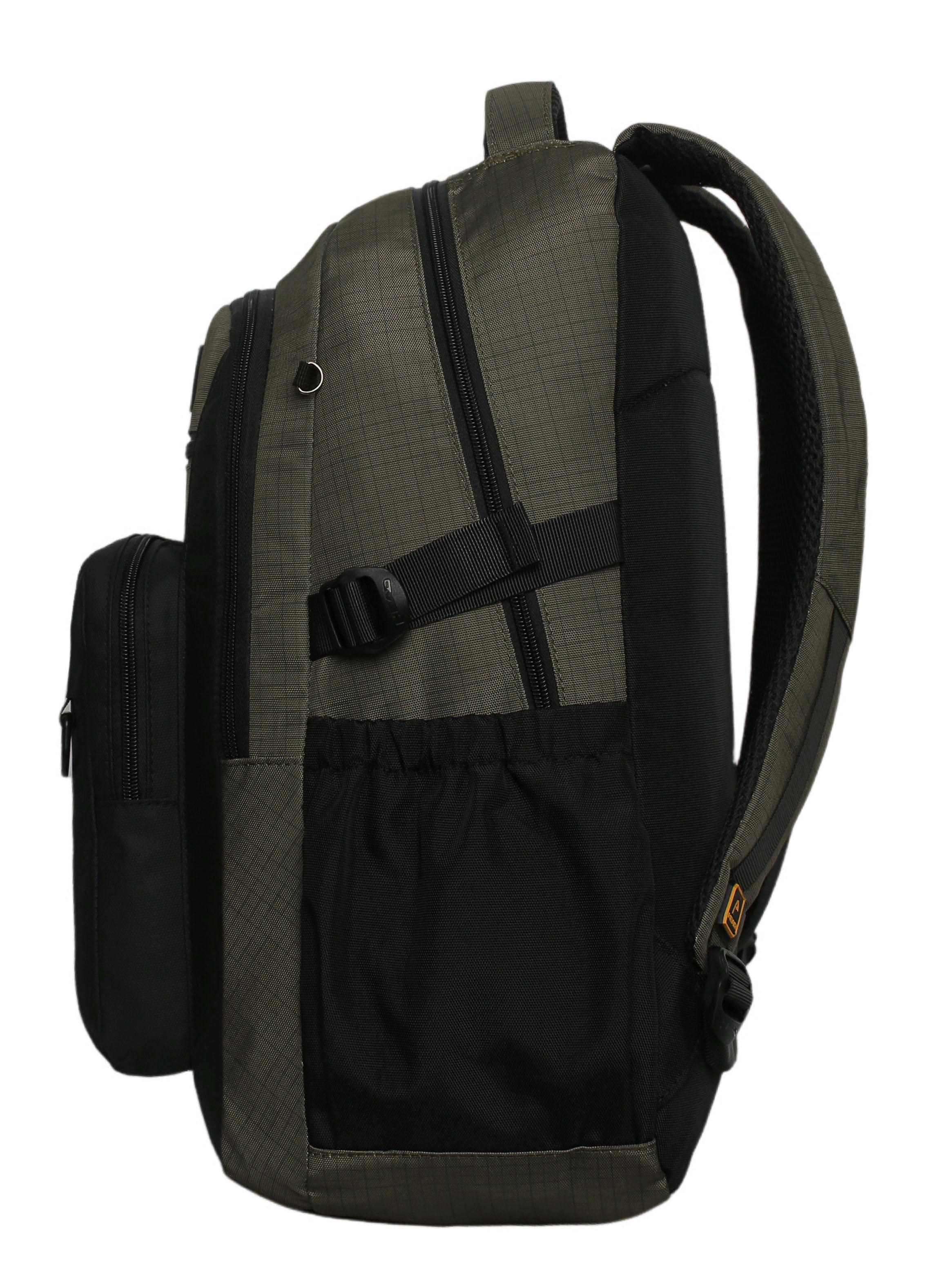 Mochila Notebook Optima Cuadros Verde-3