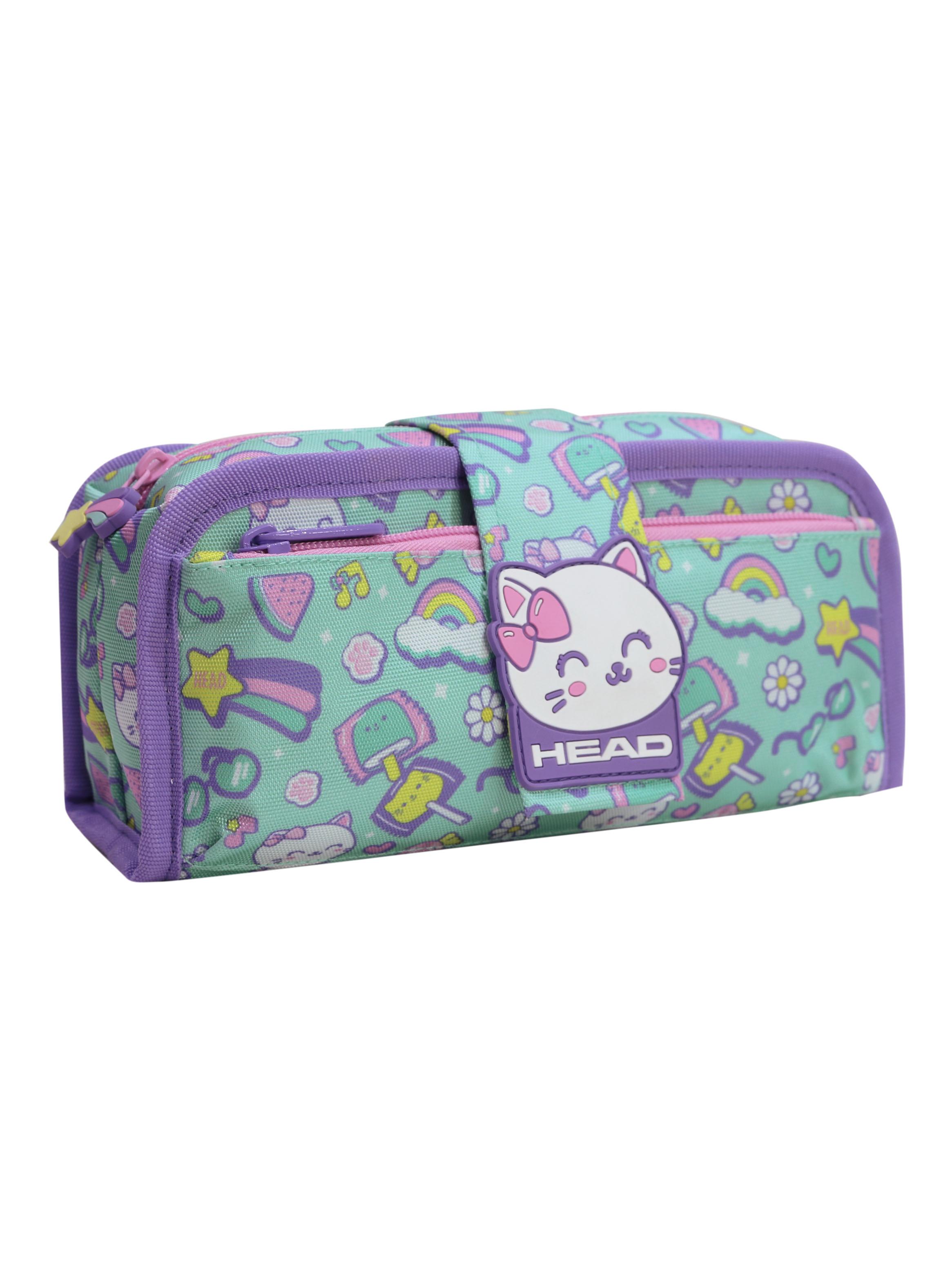 Estuche Cherry Infantil Cat Print Menta-2