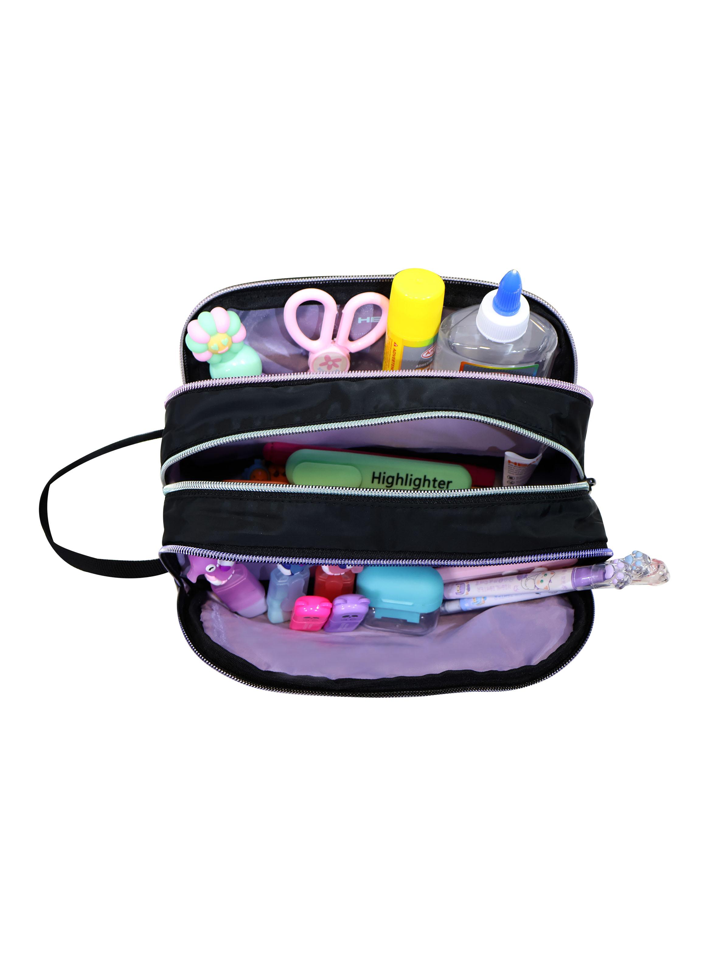 Estuche Grande Atos Mix Colores Negro-3