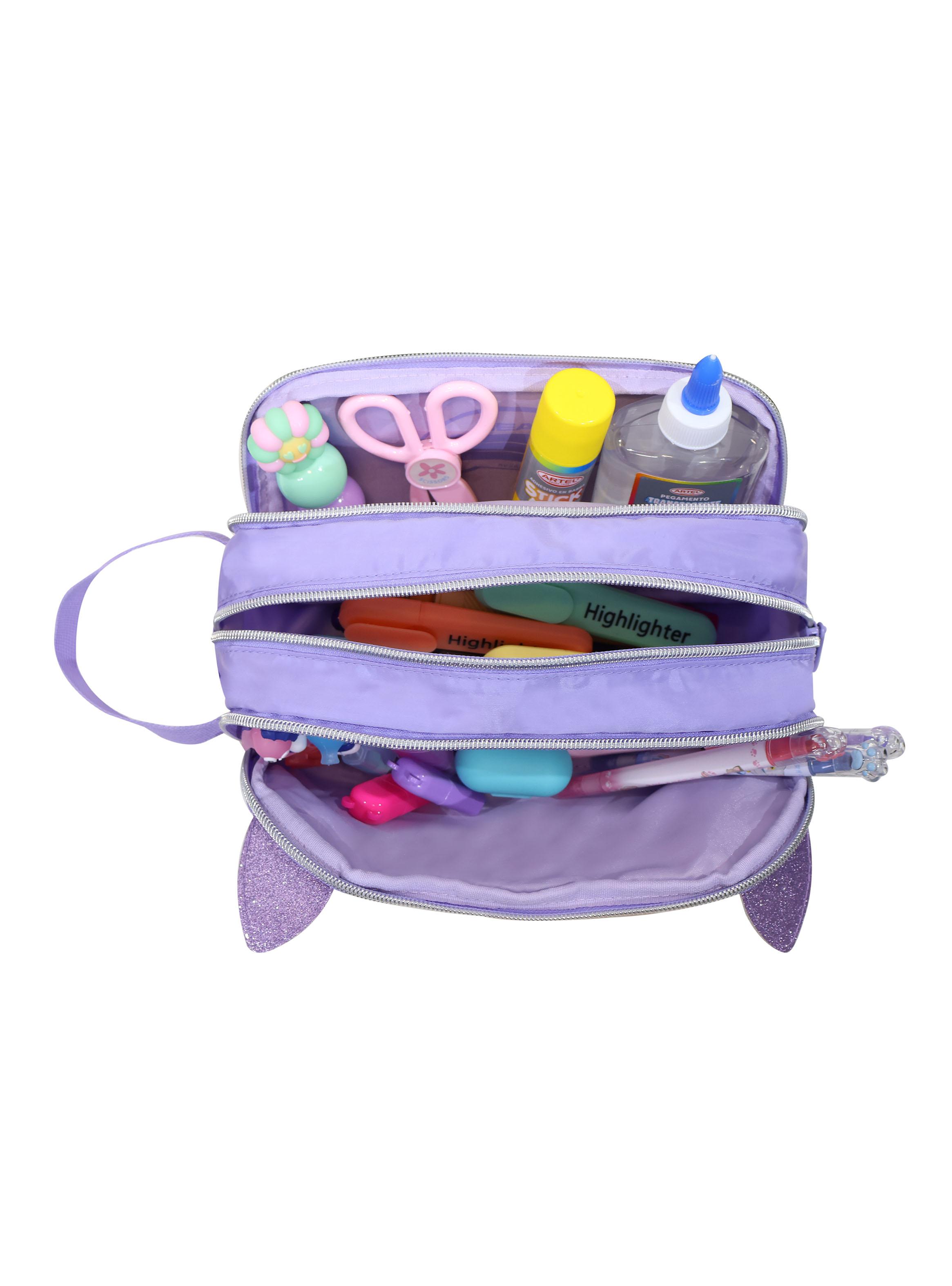 Estuche Grande Atos Quilt Cat Lila-3