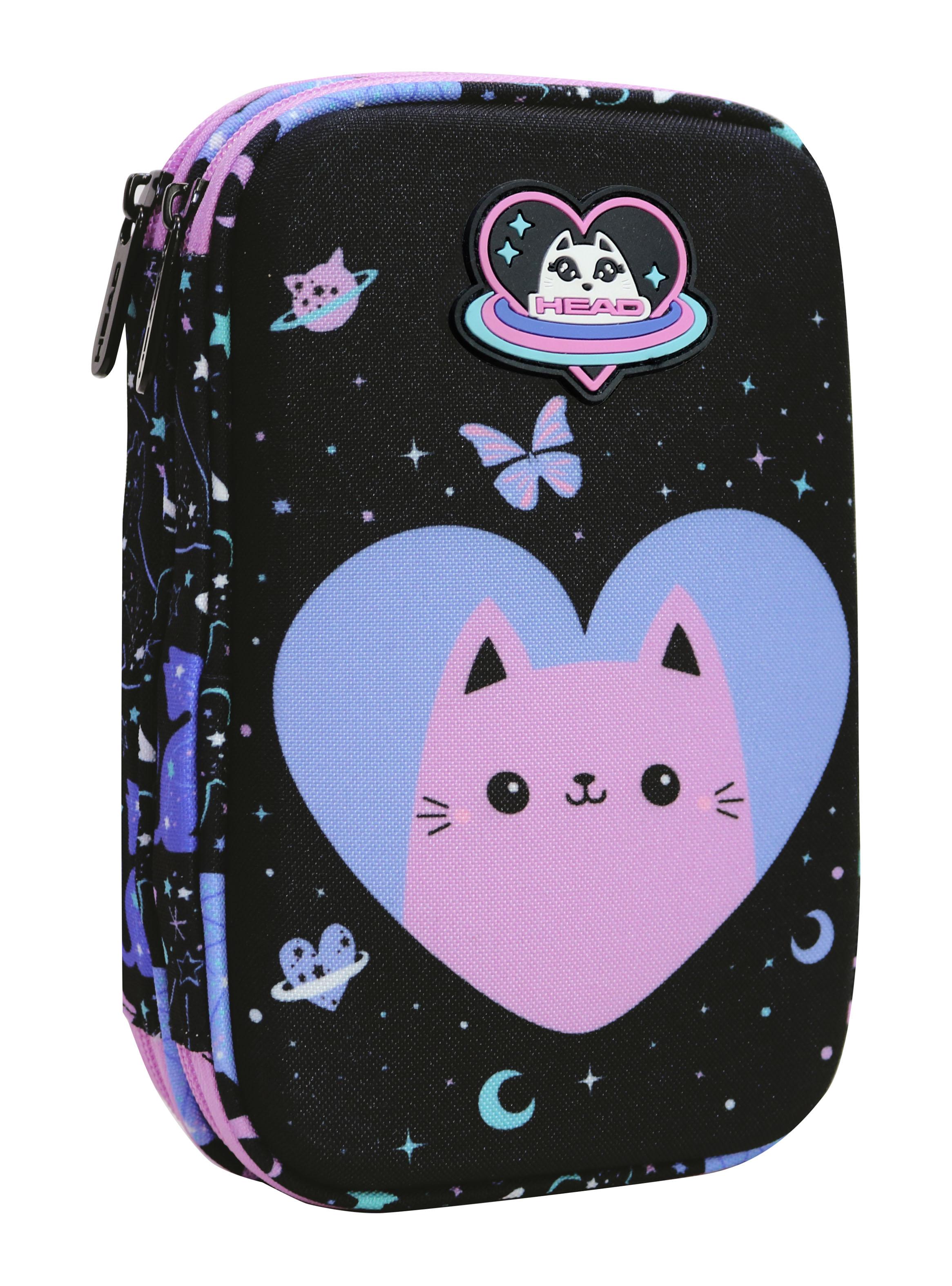 Estuche infantil Rígido Box Space Cat Negro-2