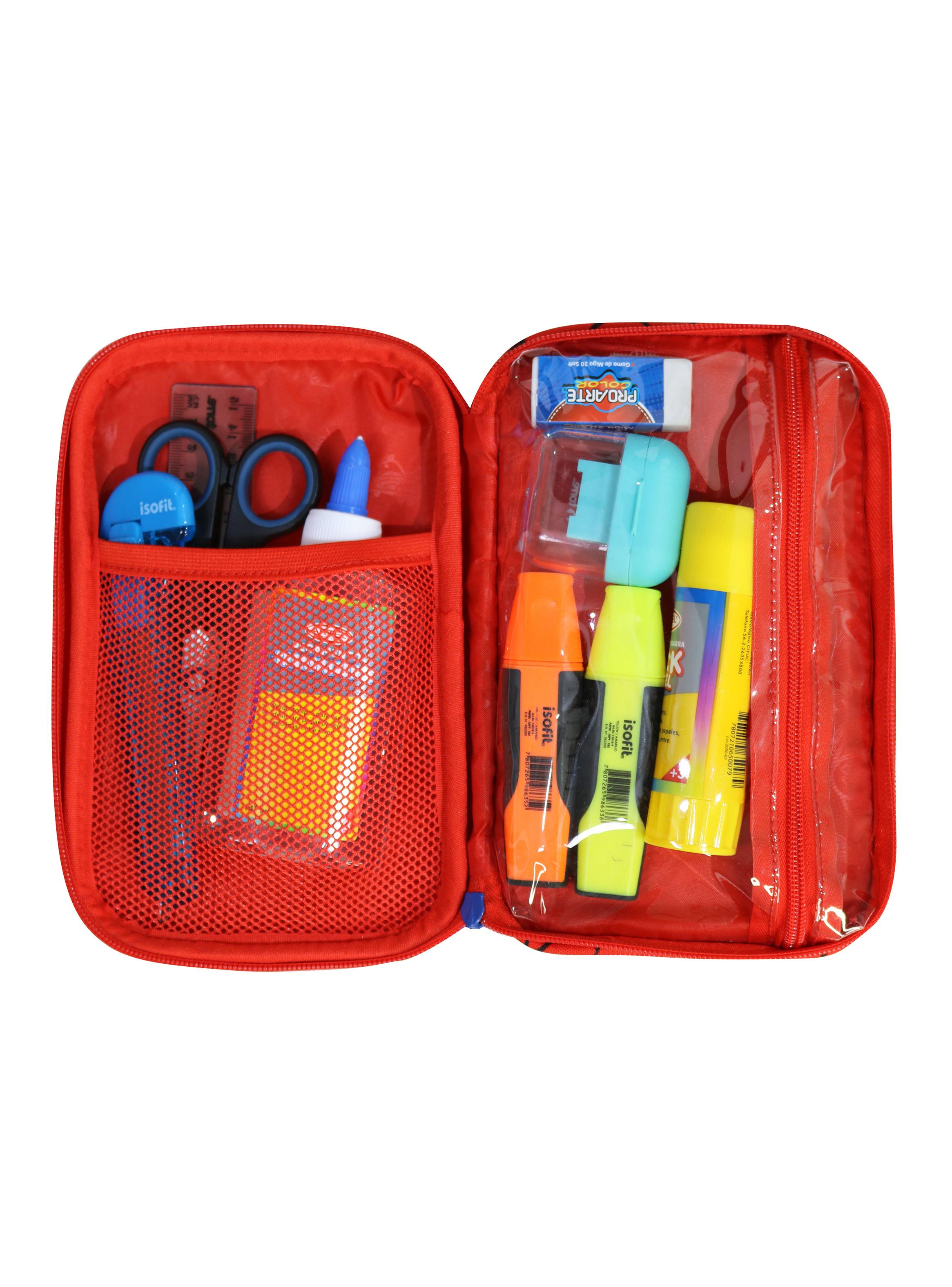 Estuche infantil Rígido Box Araña Rojo-3