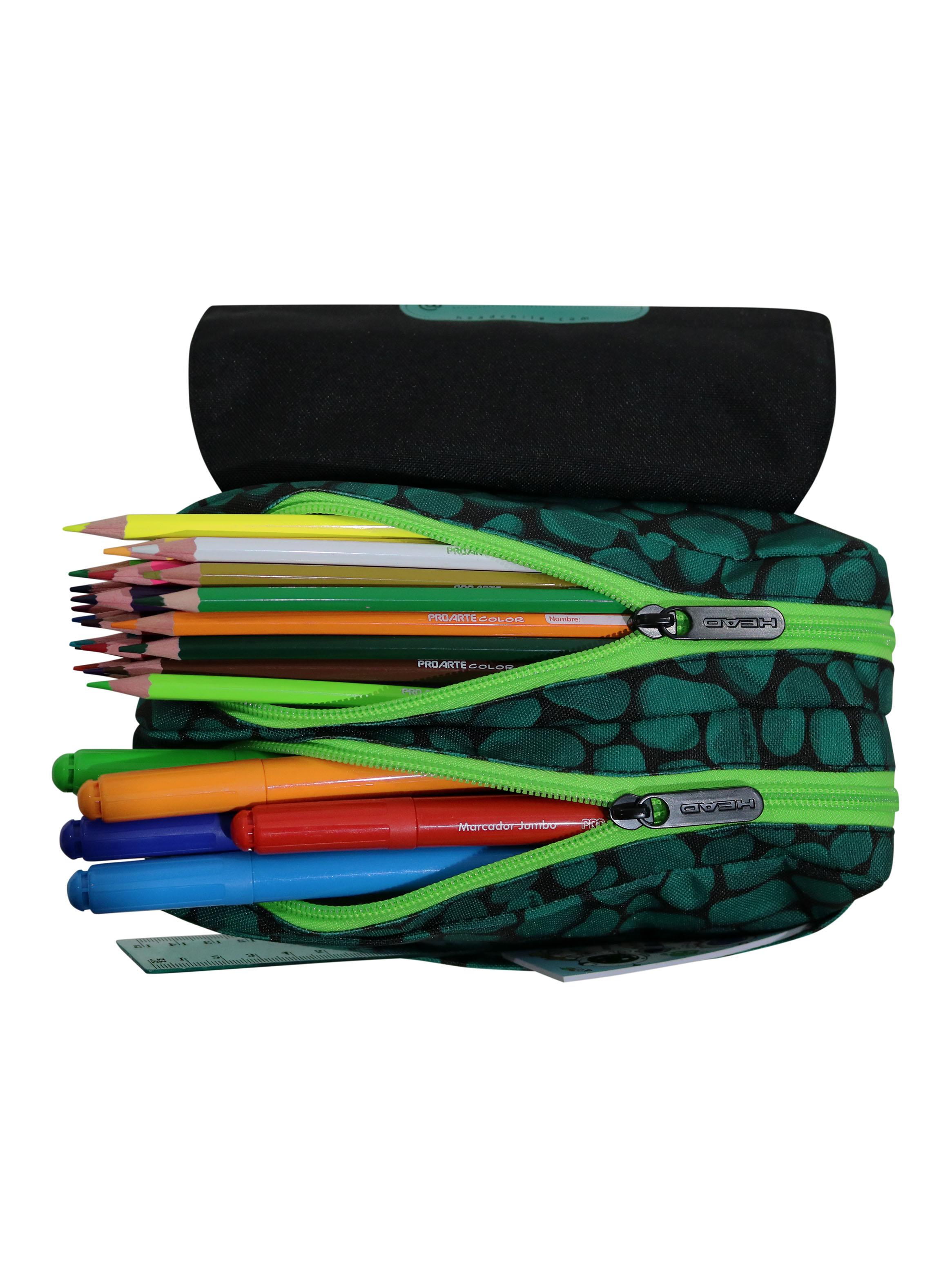 Estuche Infantil Eraser Dinosaurio Stone Verde-2