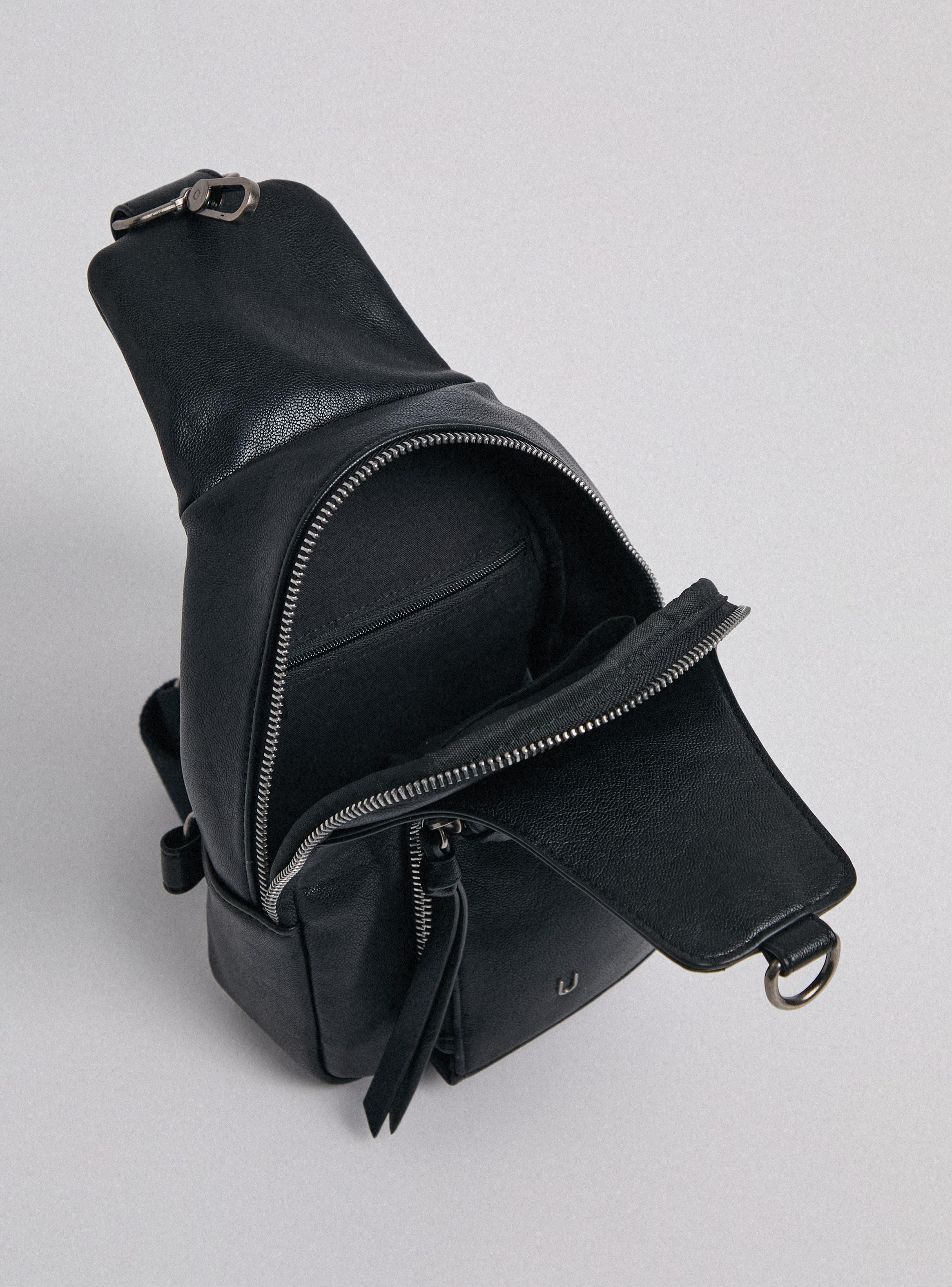 Cartera Tipo Sling con Cierre y Bolsillo Frontal-5