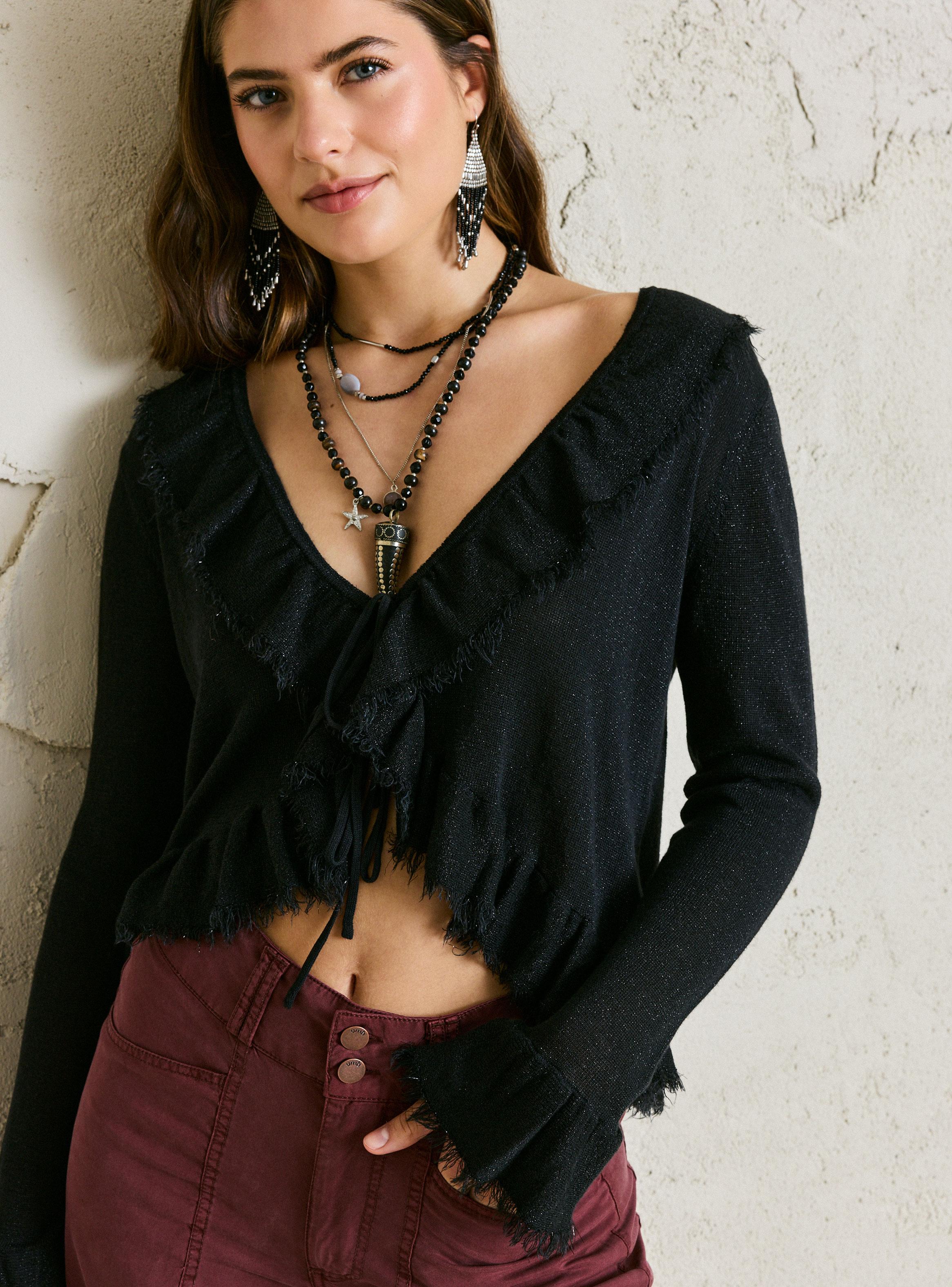 Chaleco Volantes en Manga y Escote-2