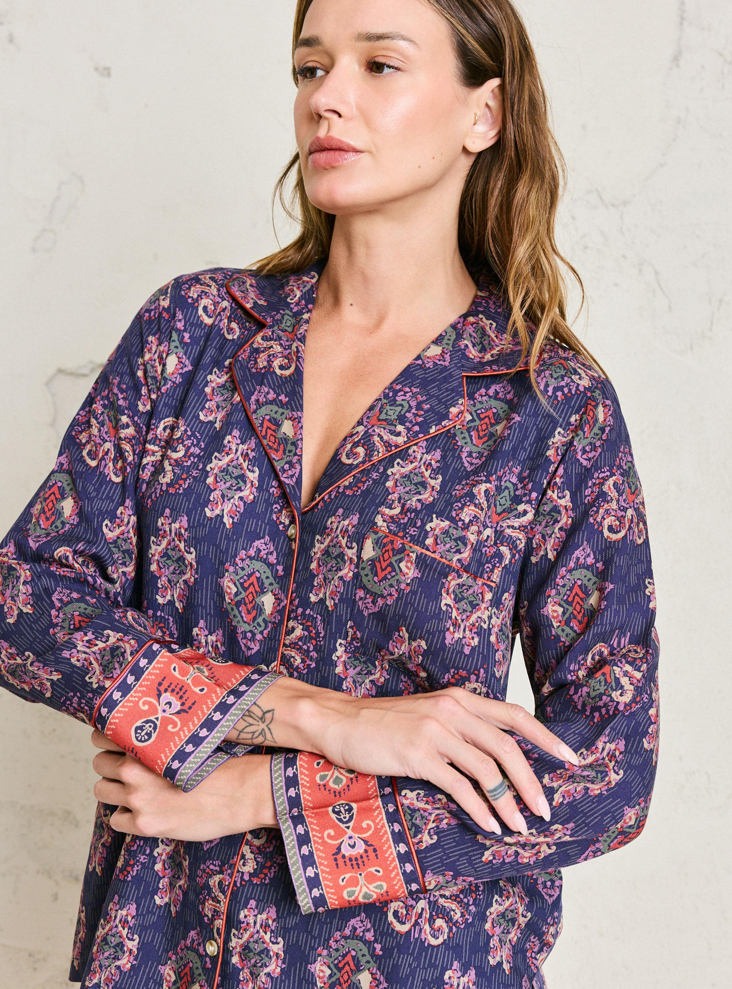 Pijama 2 Piezas Full Estampado Aplicación Satín-2