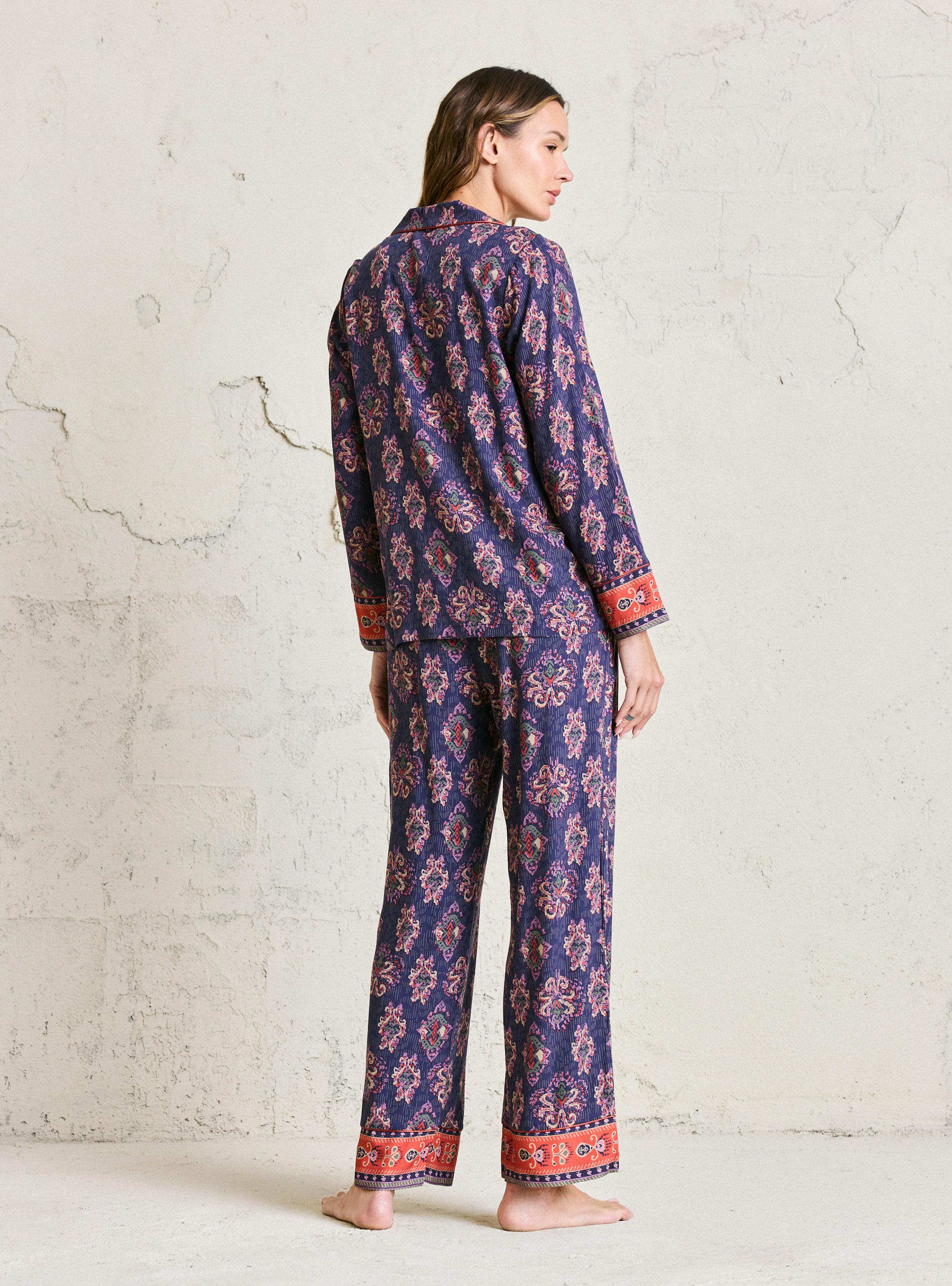 Pijama 2 Piezas Full Estampado Aplicación Satín-5