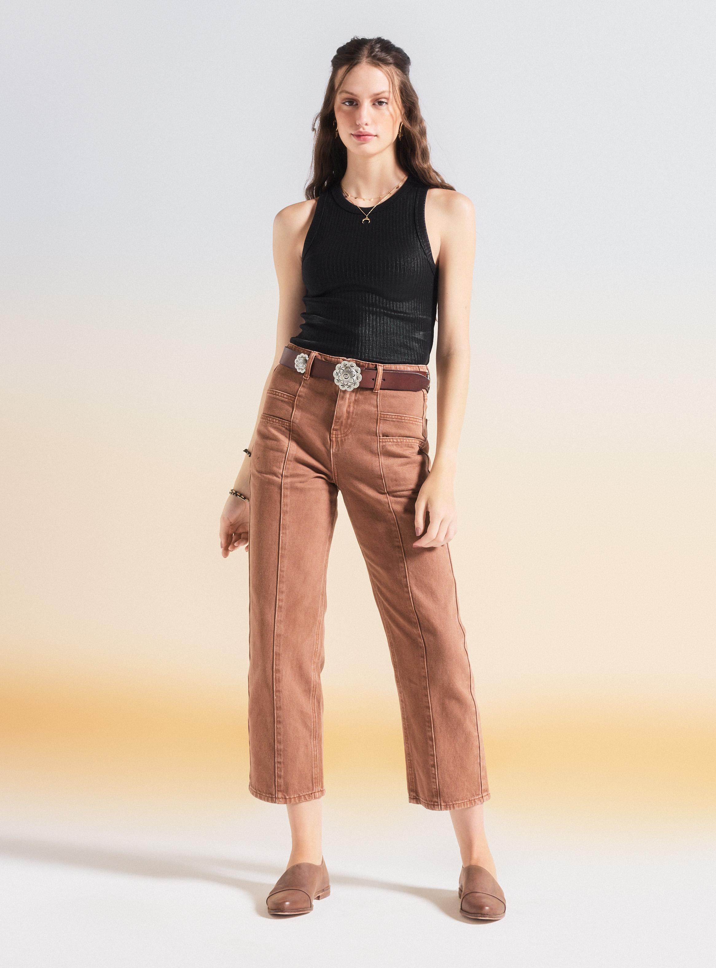 Polera sin Mangas Estampado Folia Brillantes-4