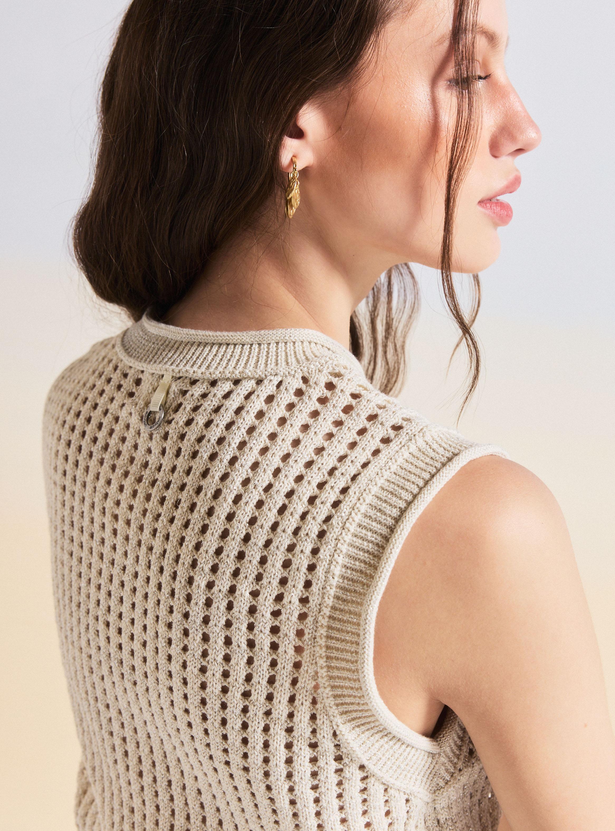 Sweater Look Malla Hilos Brillantes-3