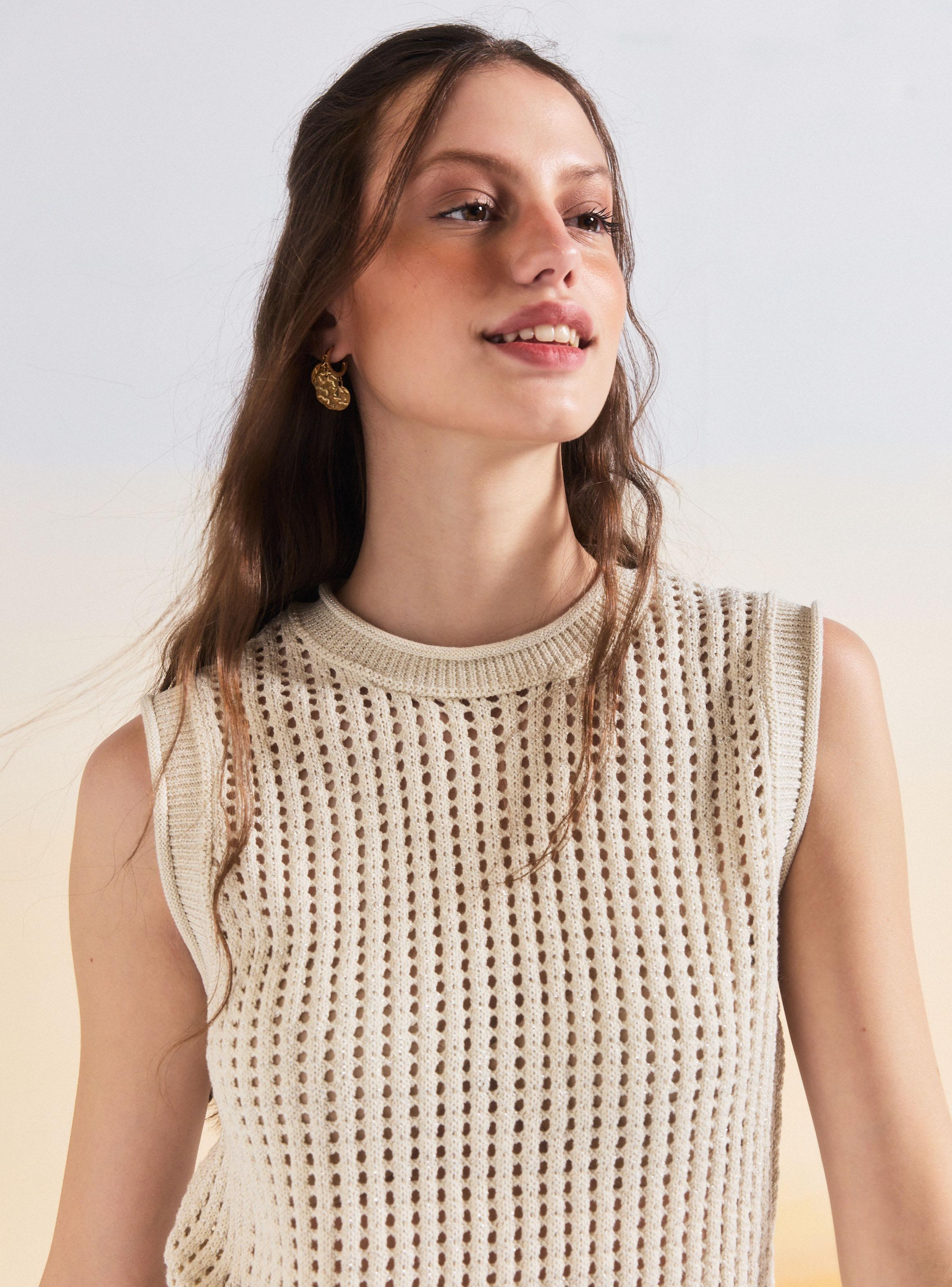 Sweater Look Malla Hilos Brillantes-2