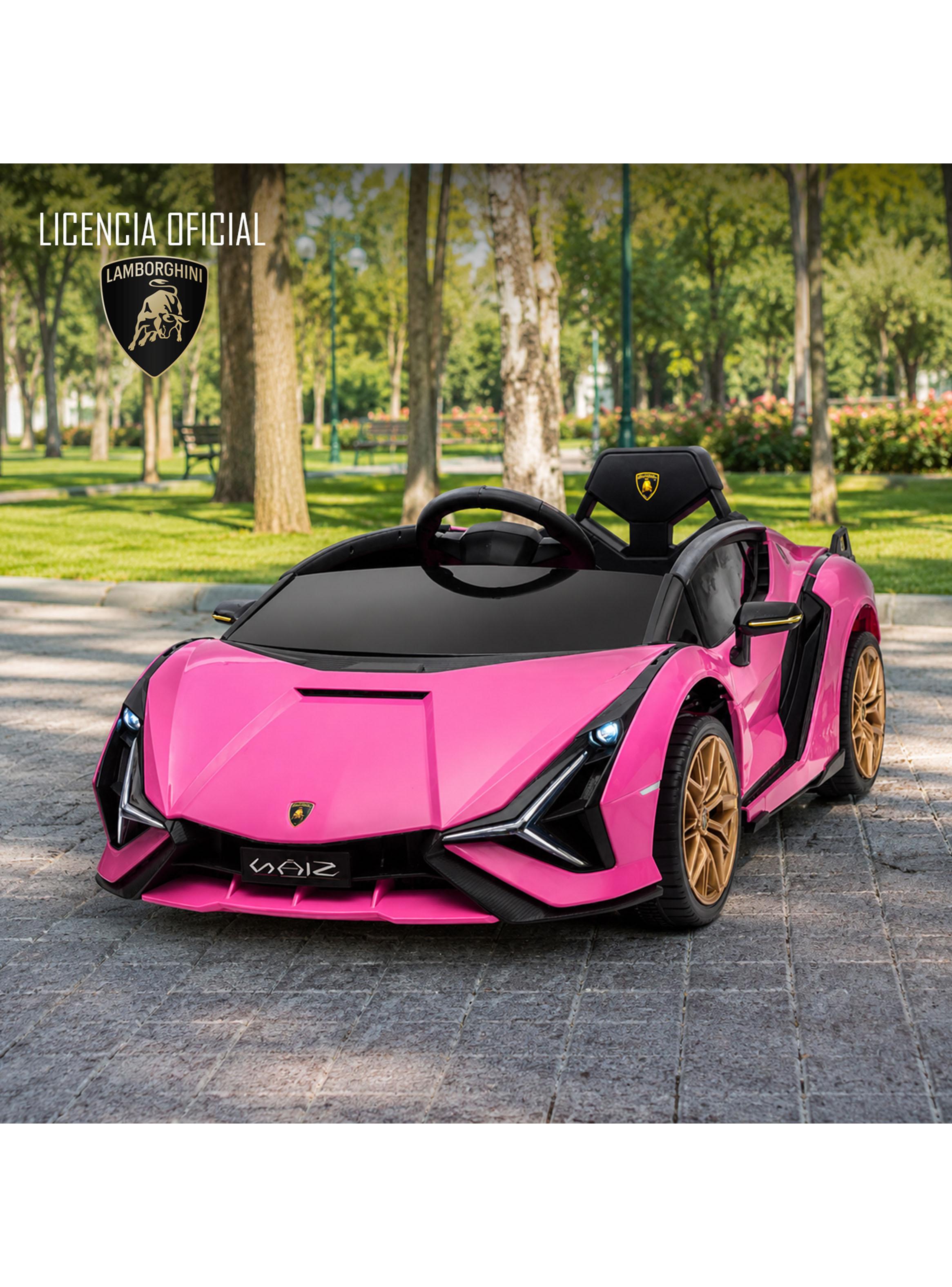 Auto a Batería Lamborghini Rosado-5