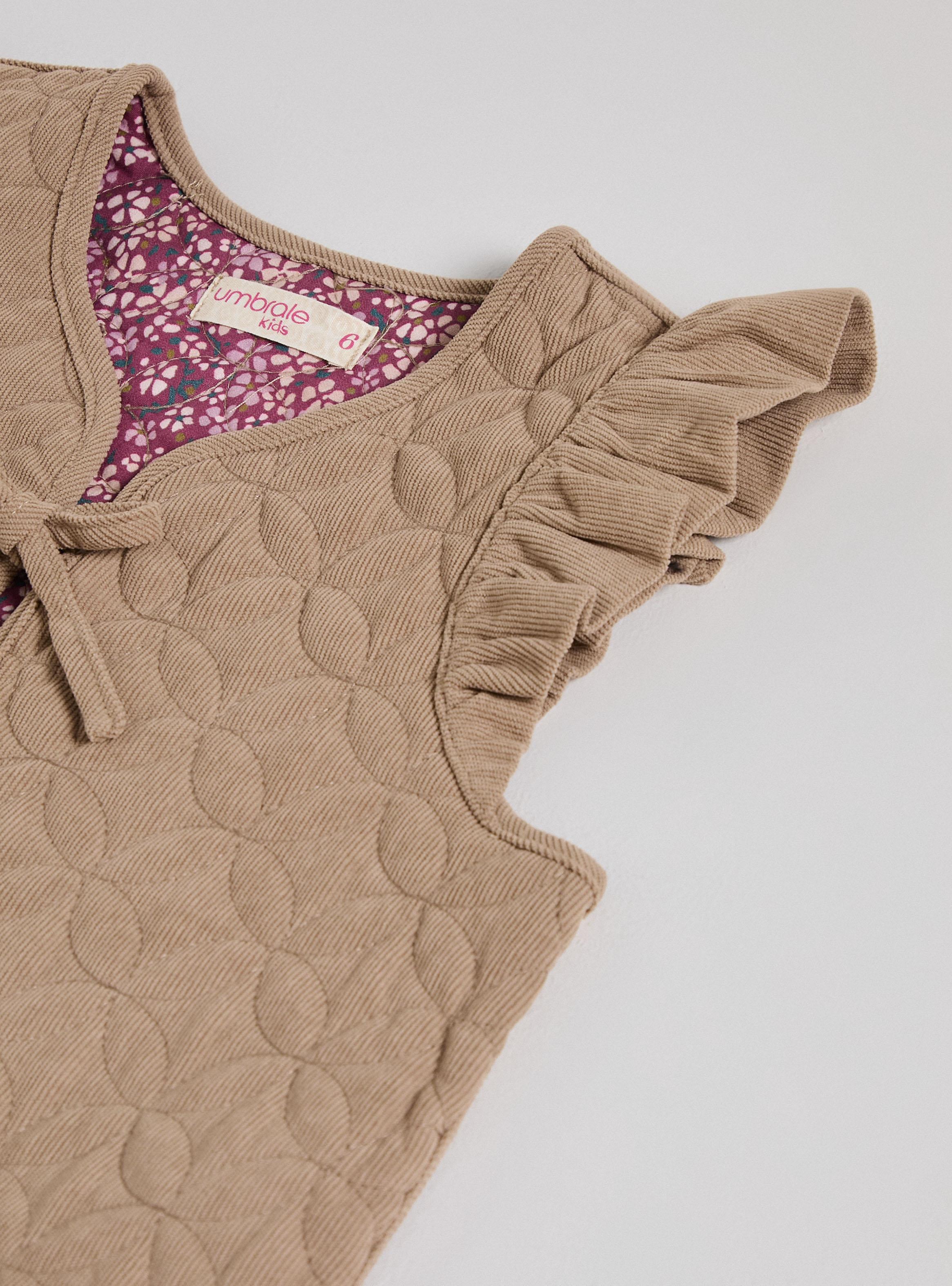 Chaqueta Acolchada Cotelé con Vuelos-2