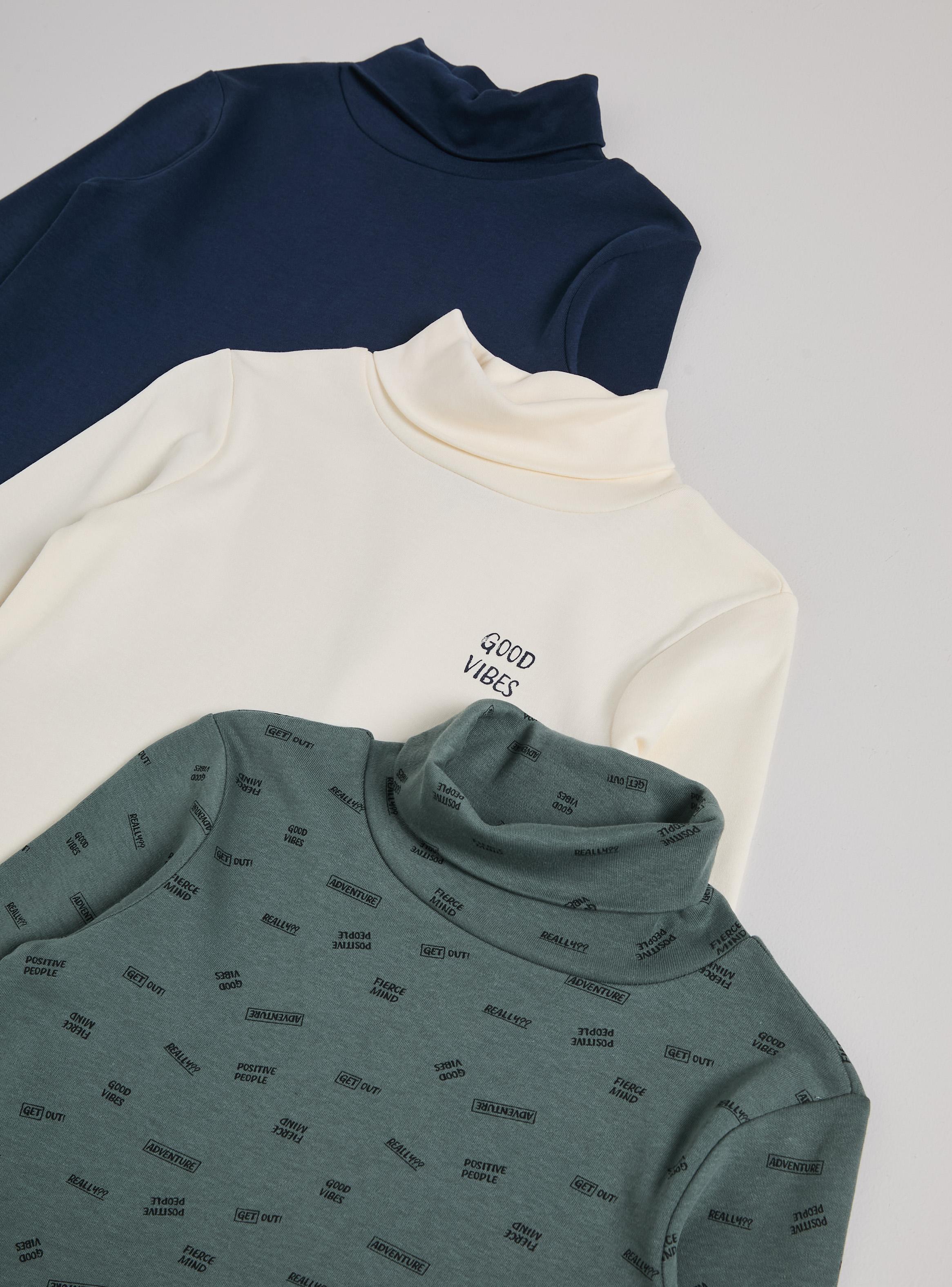 Polera Beatle Tripack Estampado y Liso Niño-2