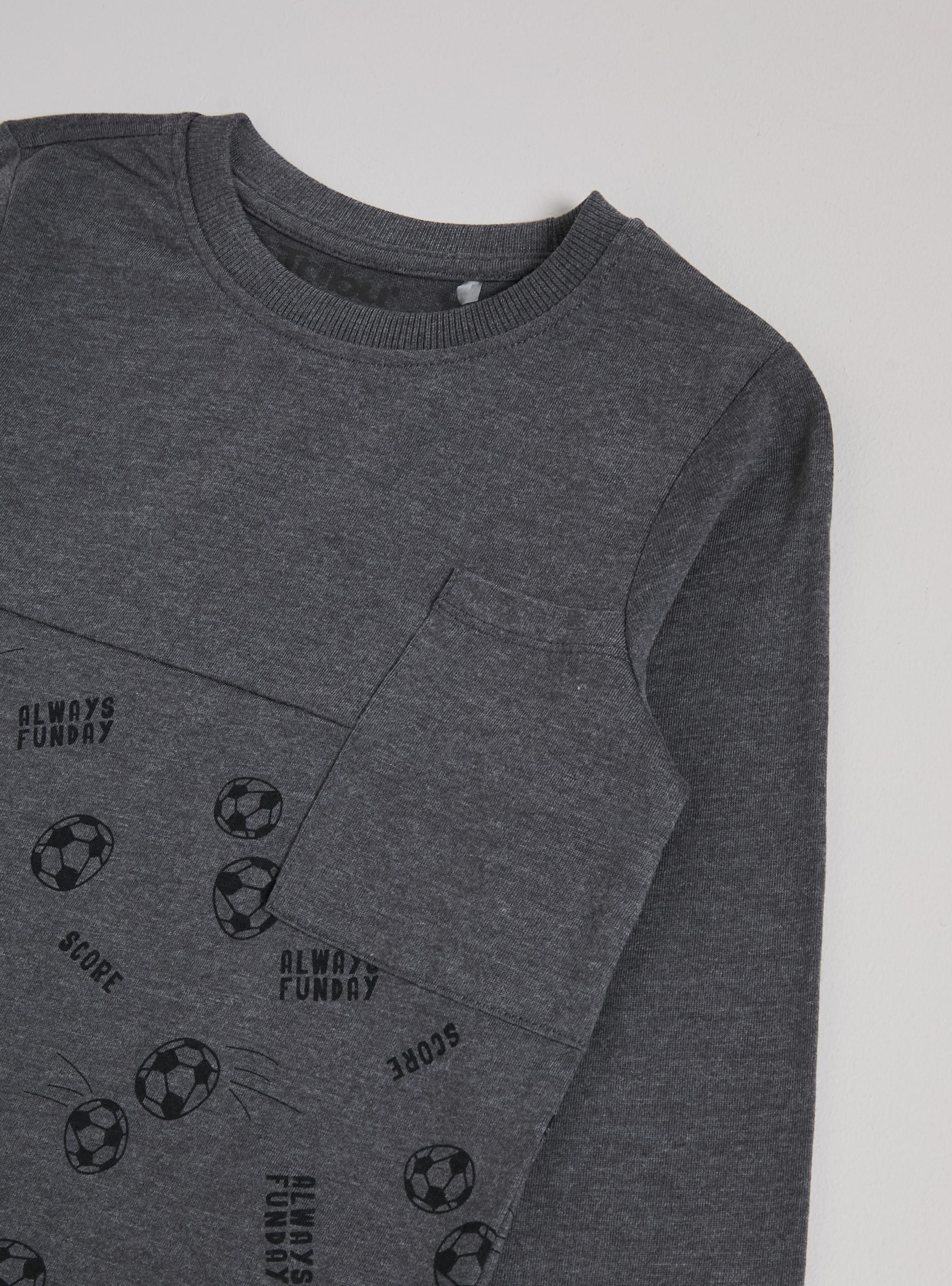 Polera Básica Color Block Estampada-3