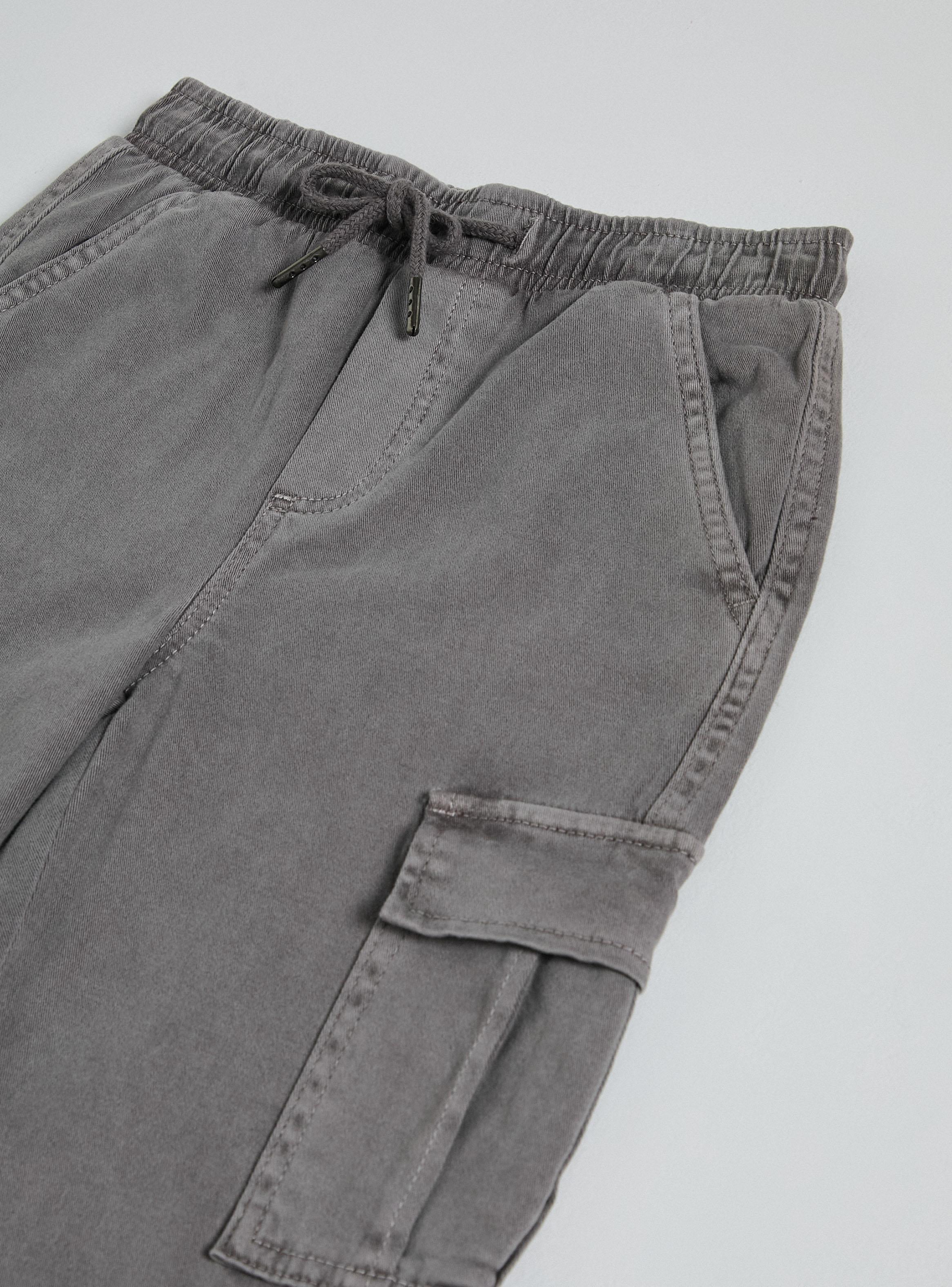 Pantalón Straight Fit Bolsillo Cargo Algodón Niño-3
