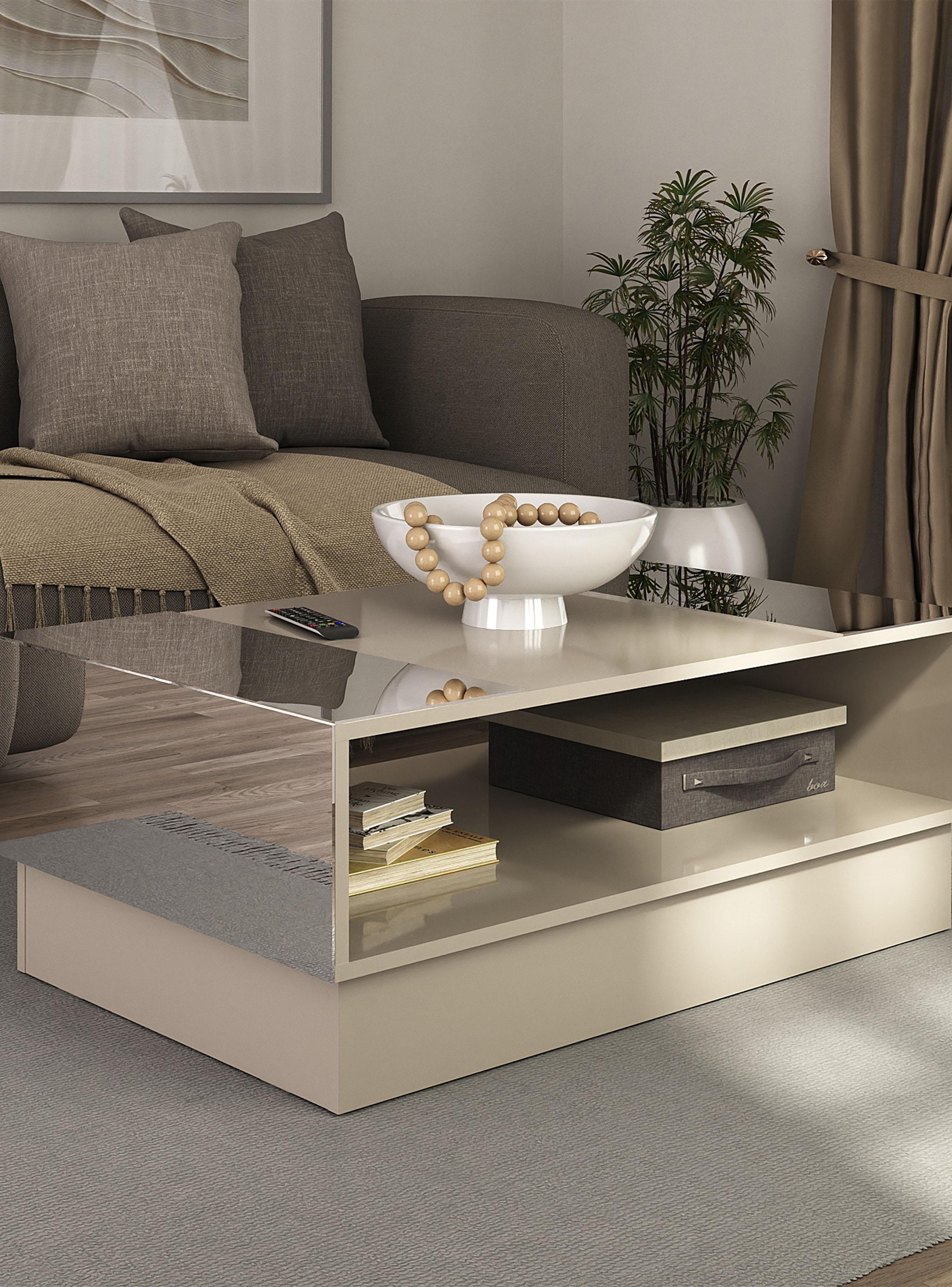 Mesa De Centro Detroit Marfil 35.5x90.5x59 cm-2