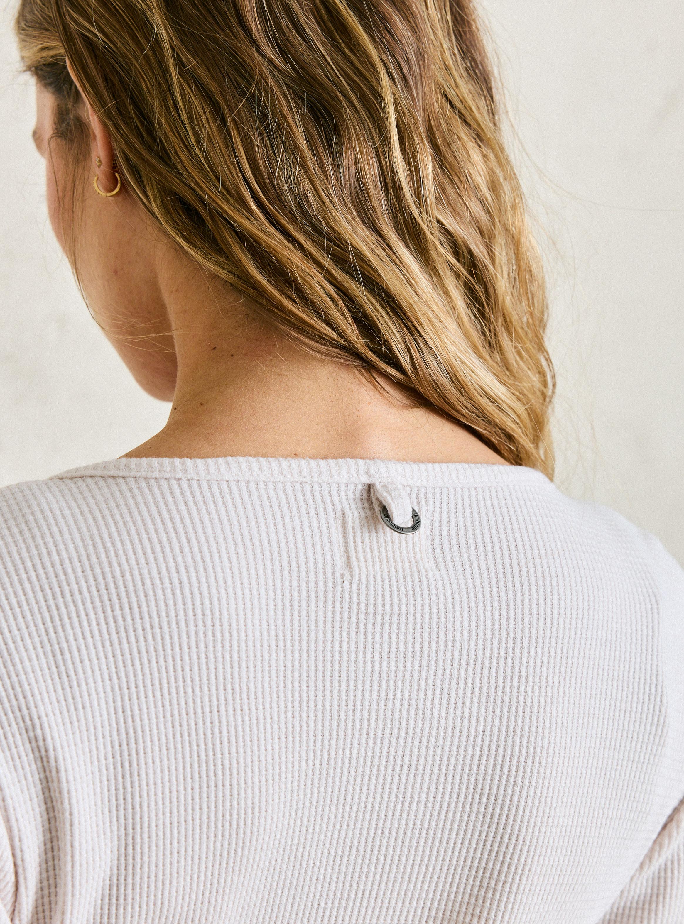 Polera Pijama Ármalo Textura Waffle con Botones-3