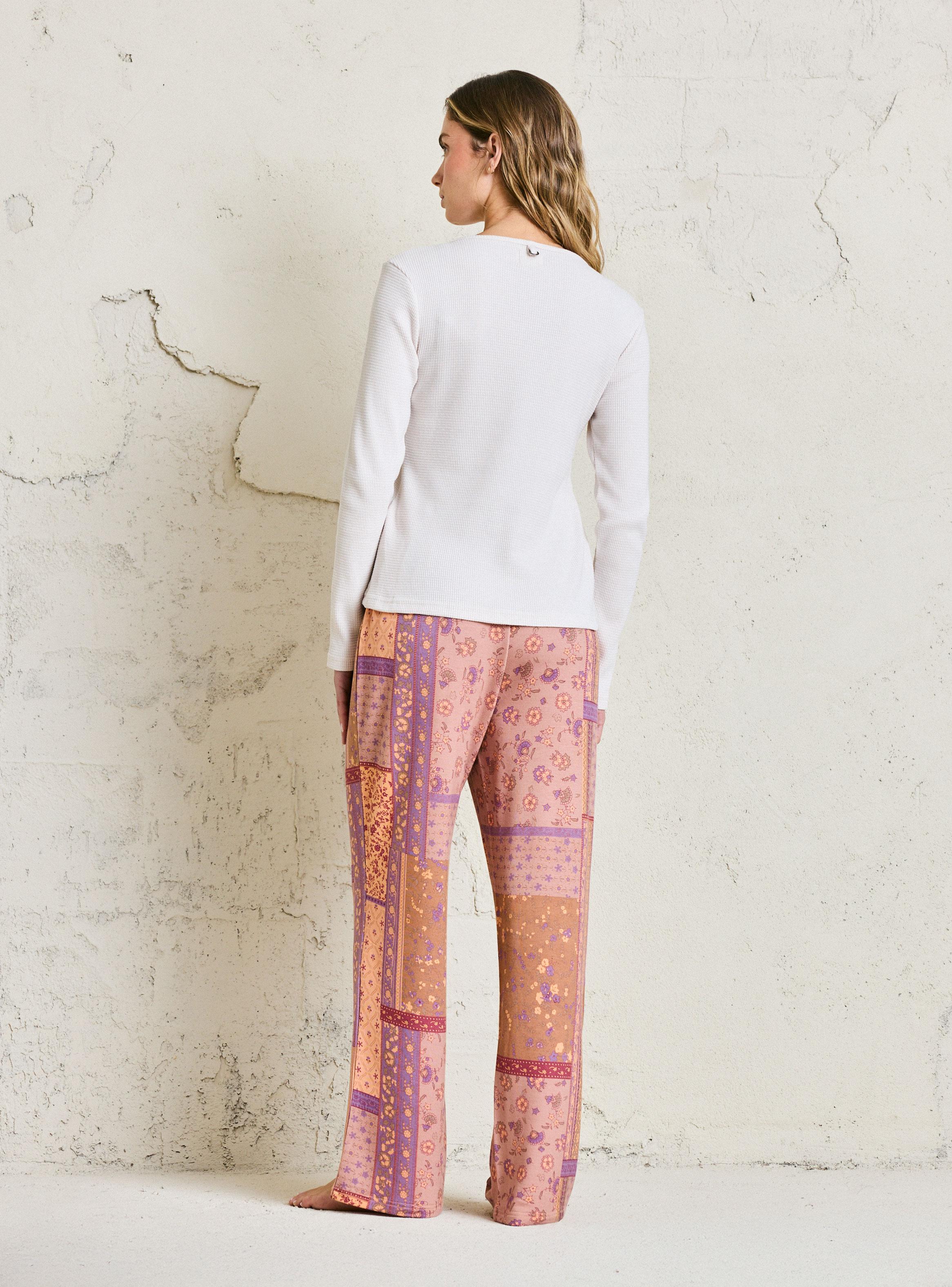 Polera Pijama Ármalo Textura Waffle con Botones-5