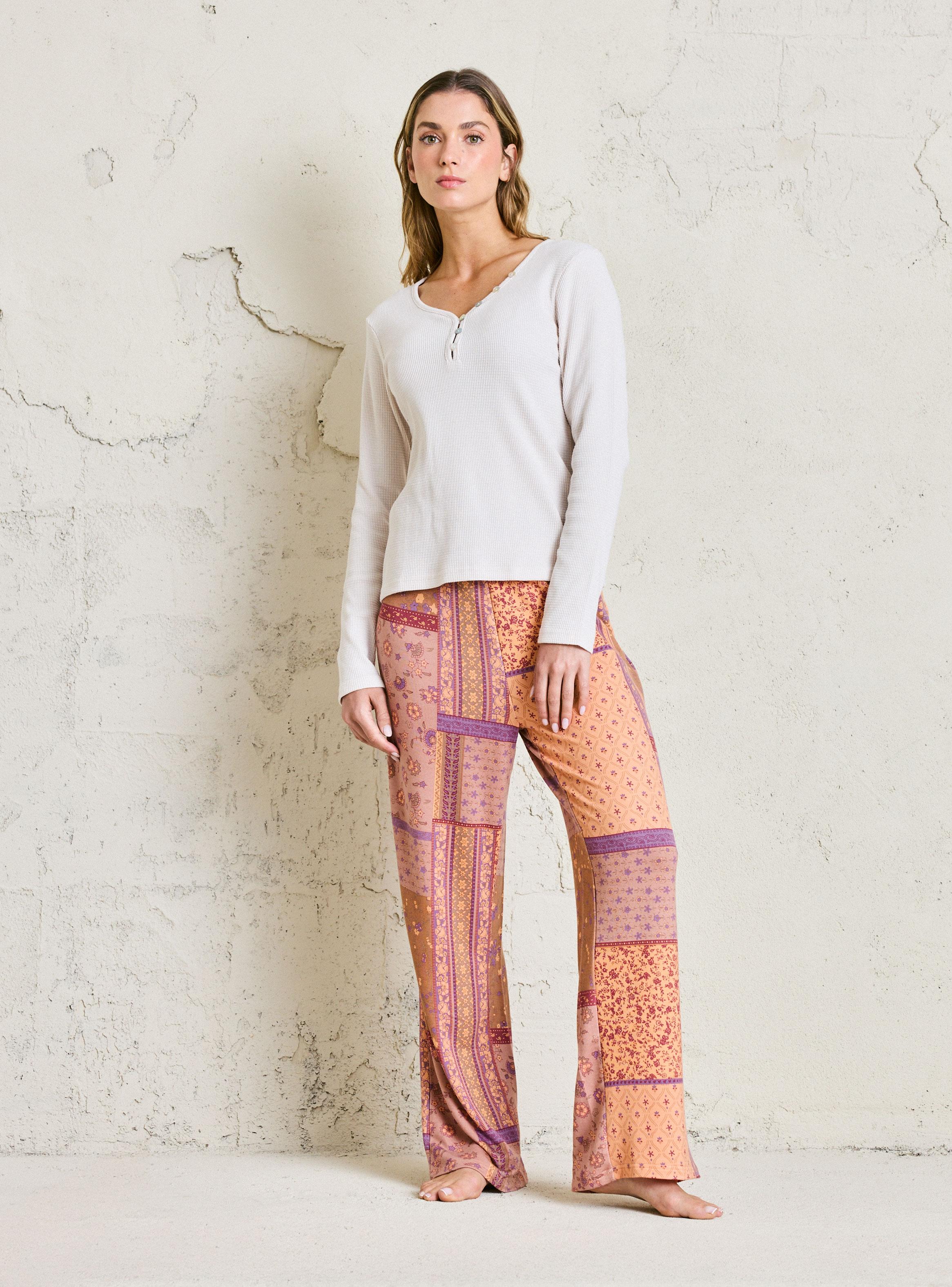 Pantalón Pijama Ármalo Pantalón Pata Ancha Full Estampado-4