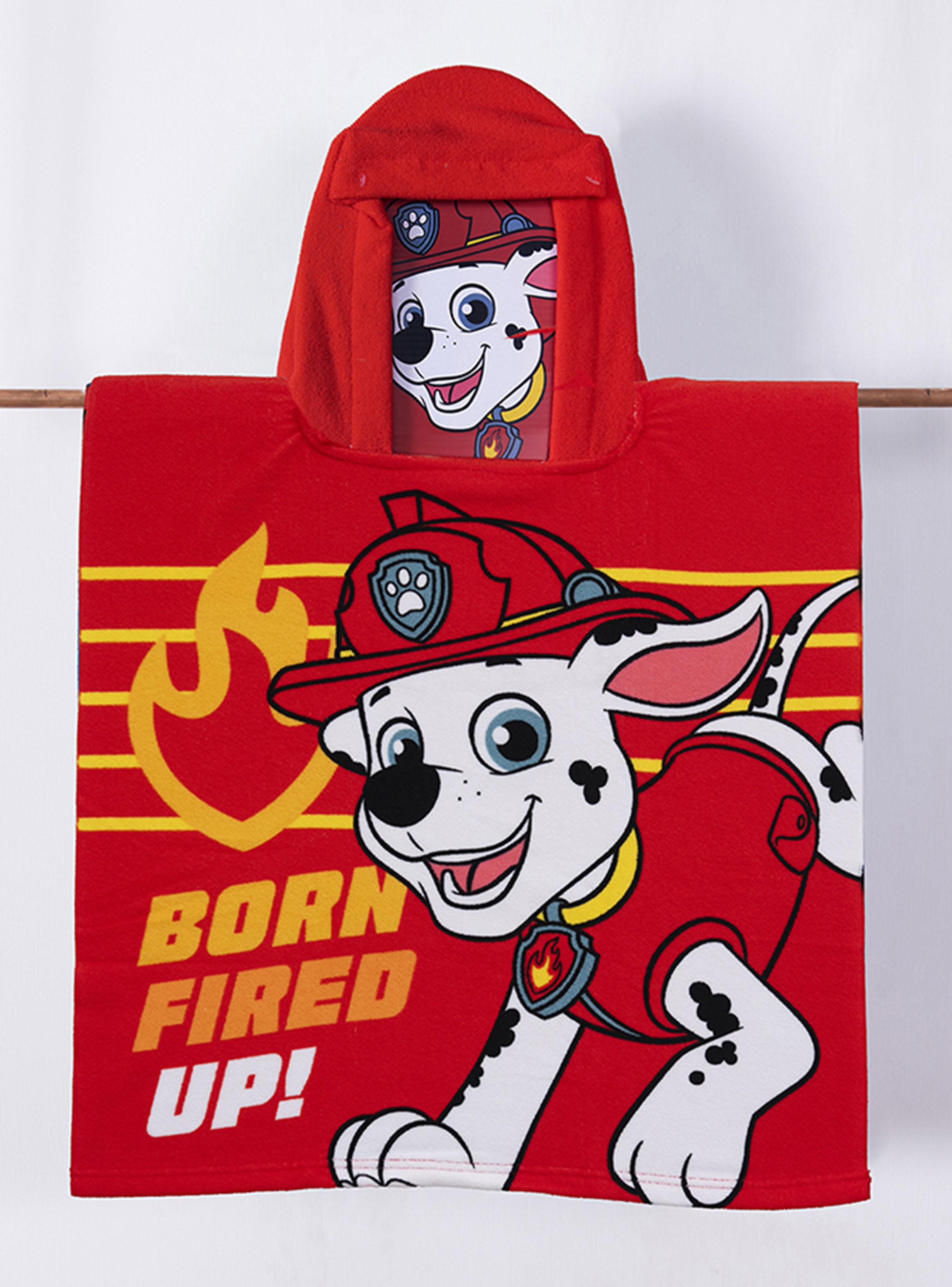 Toalla de Playa con Capucha Paw Patrol Marshall 60x120 cm-0