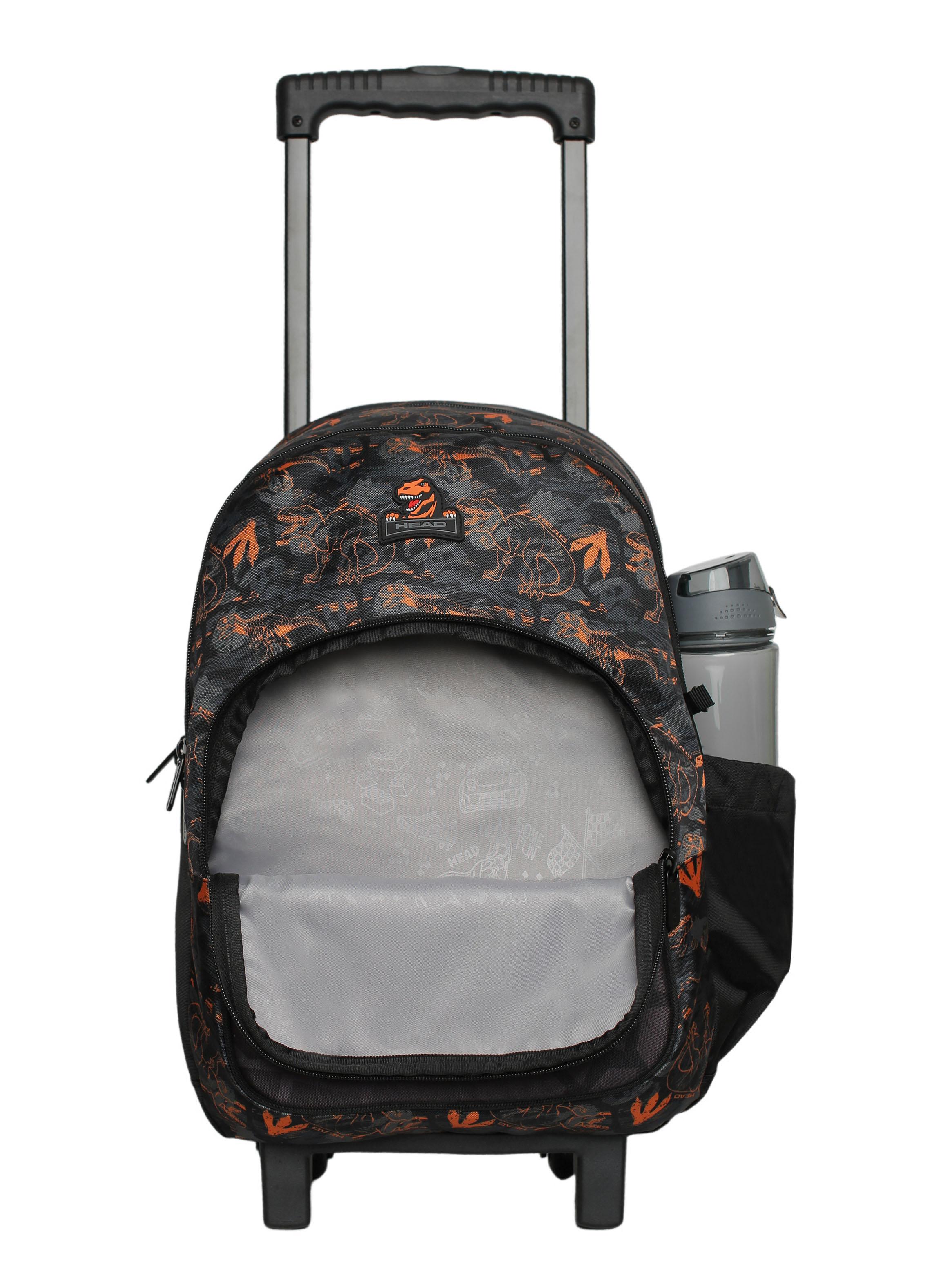 Mochila con Ruedas Infantil Chips Dino Naranjo-2