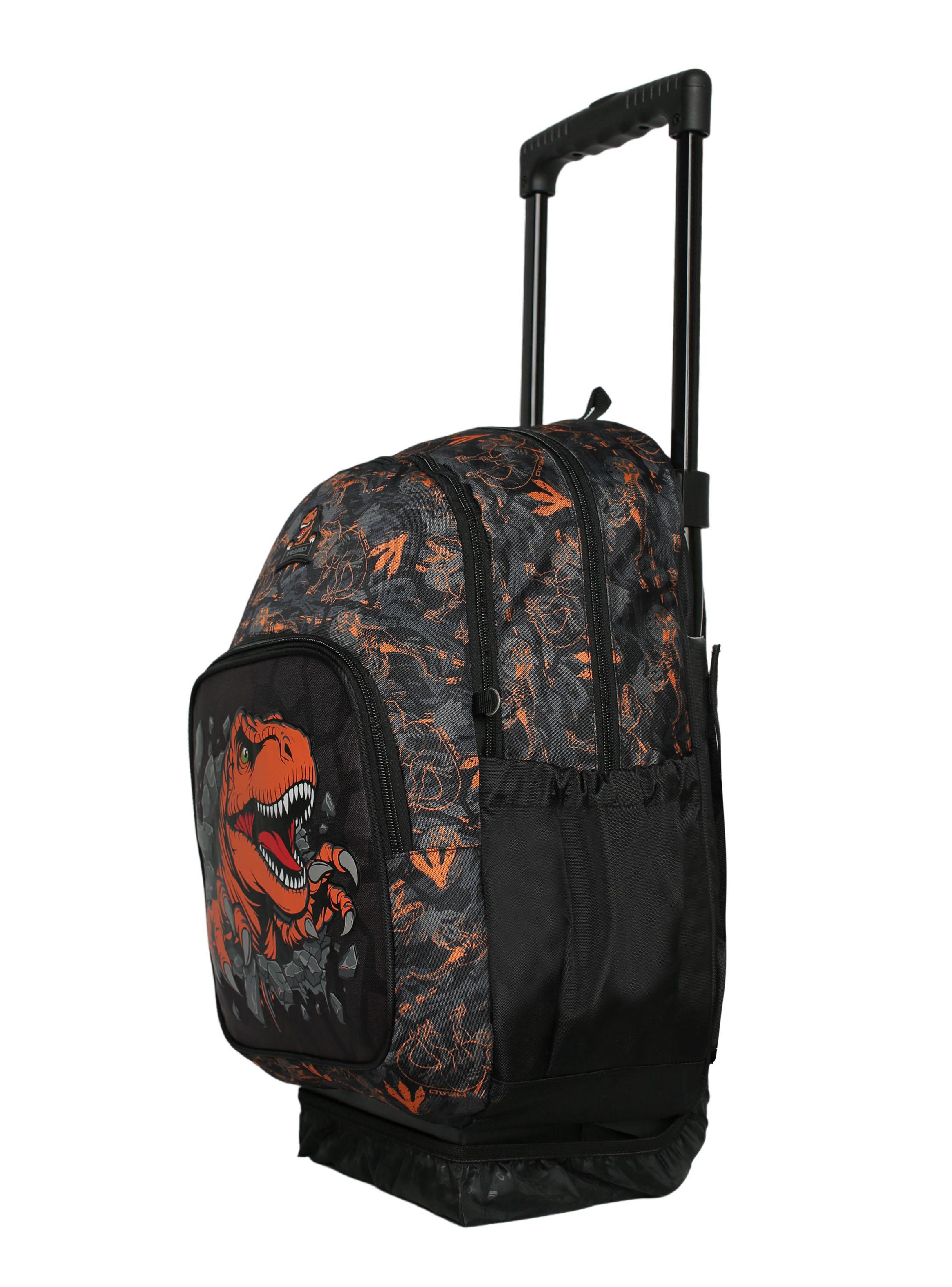 Mochila con Ruedas Infantil Chips Dino Naranjo-3