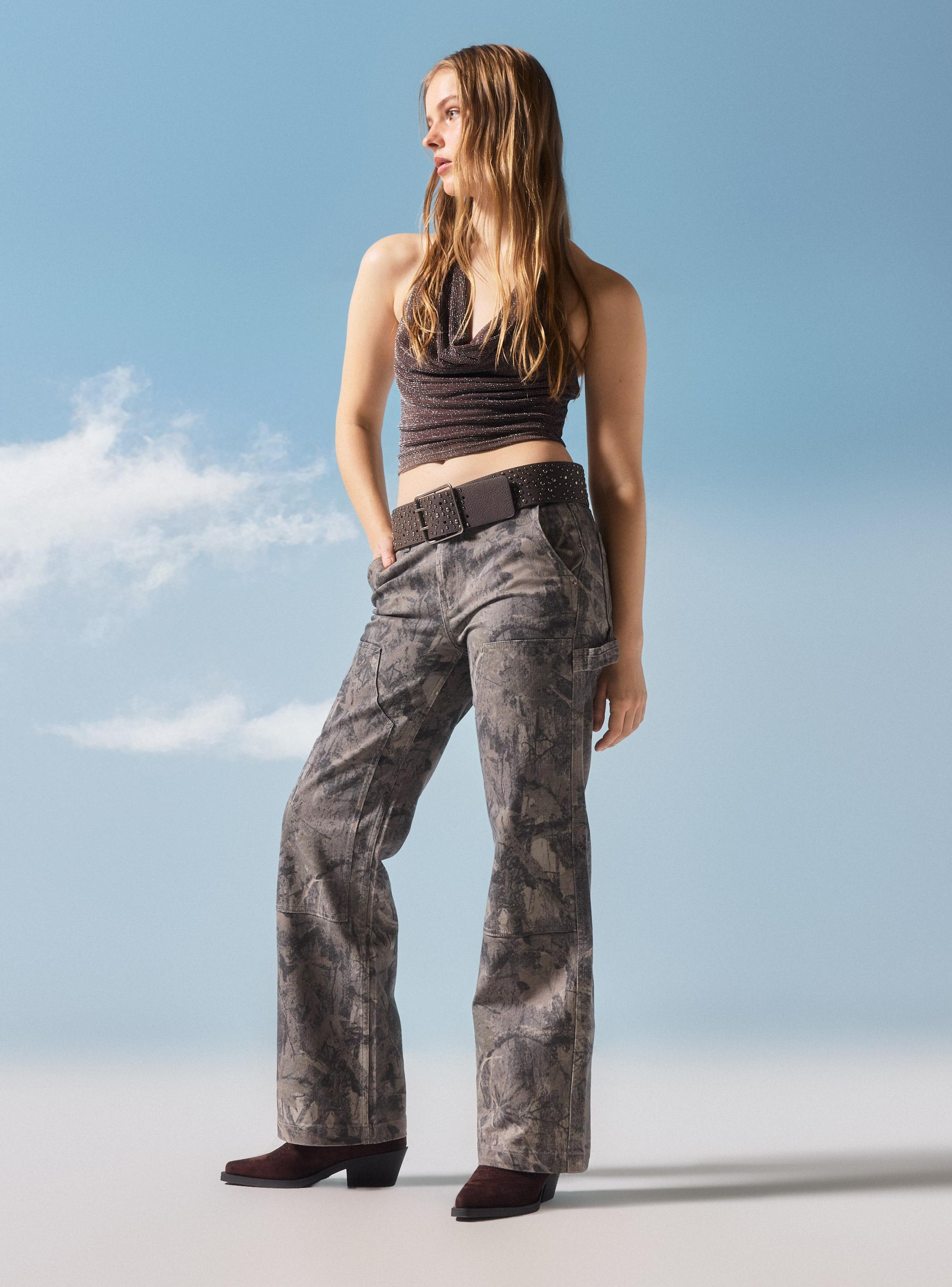 Jeans Straight Estampado Animal-4