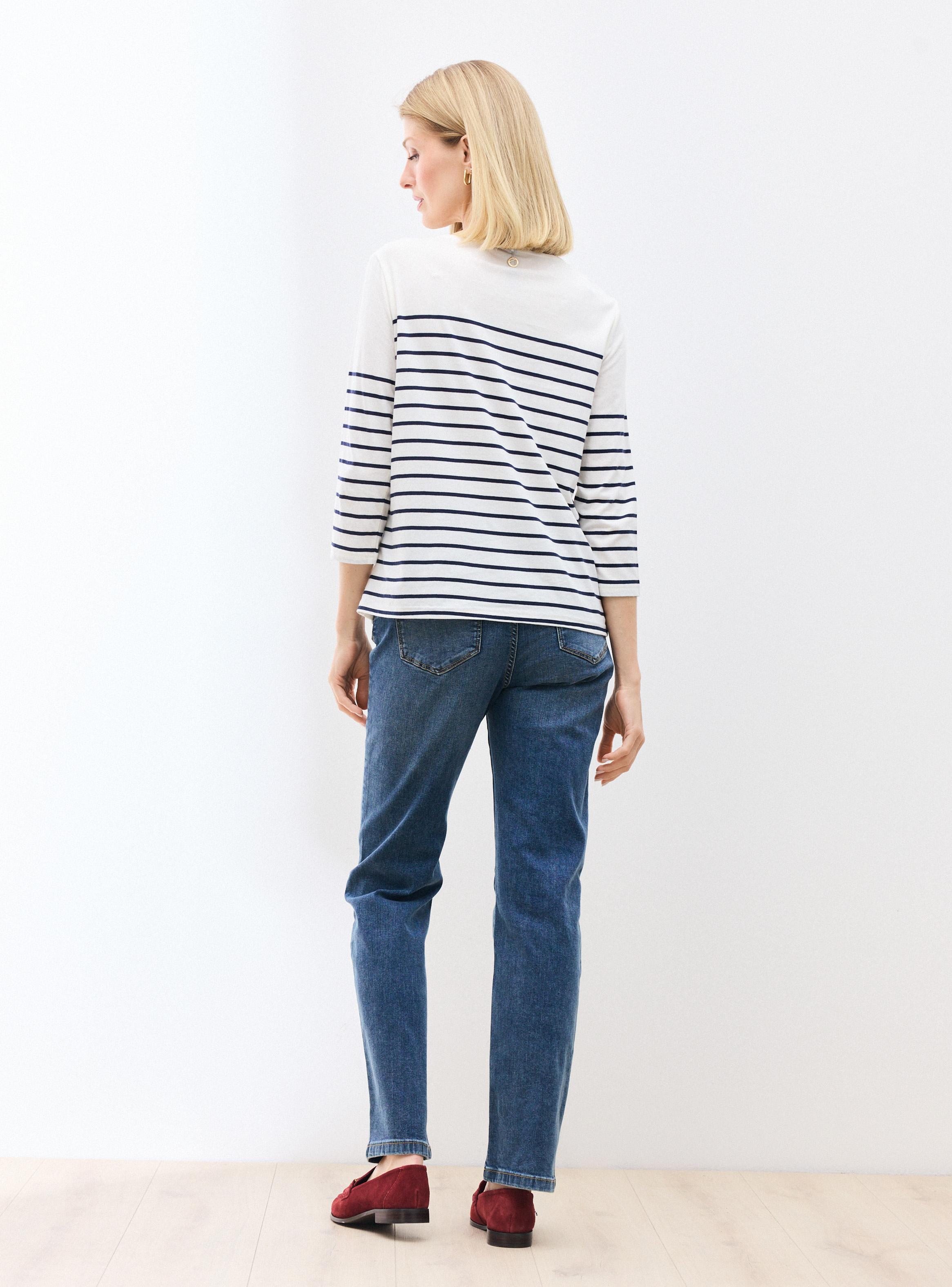 Polera Listada con Botones Decorativos-5