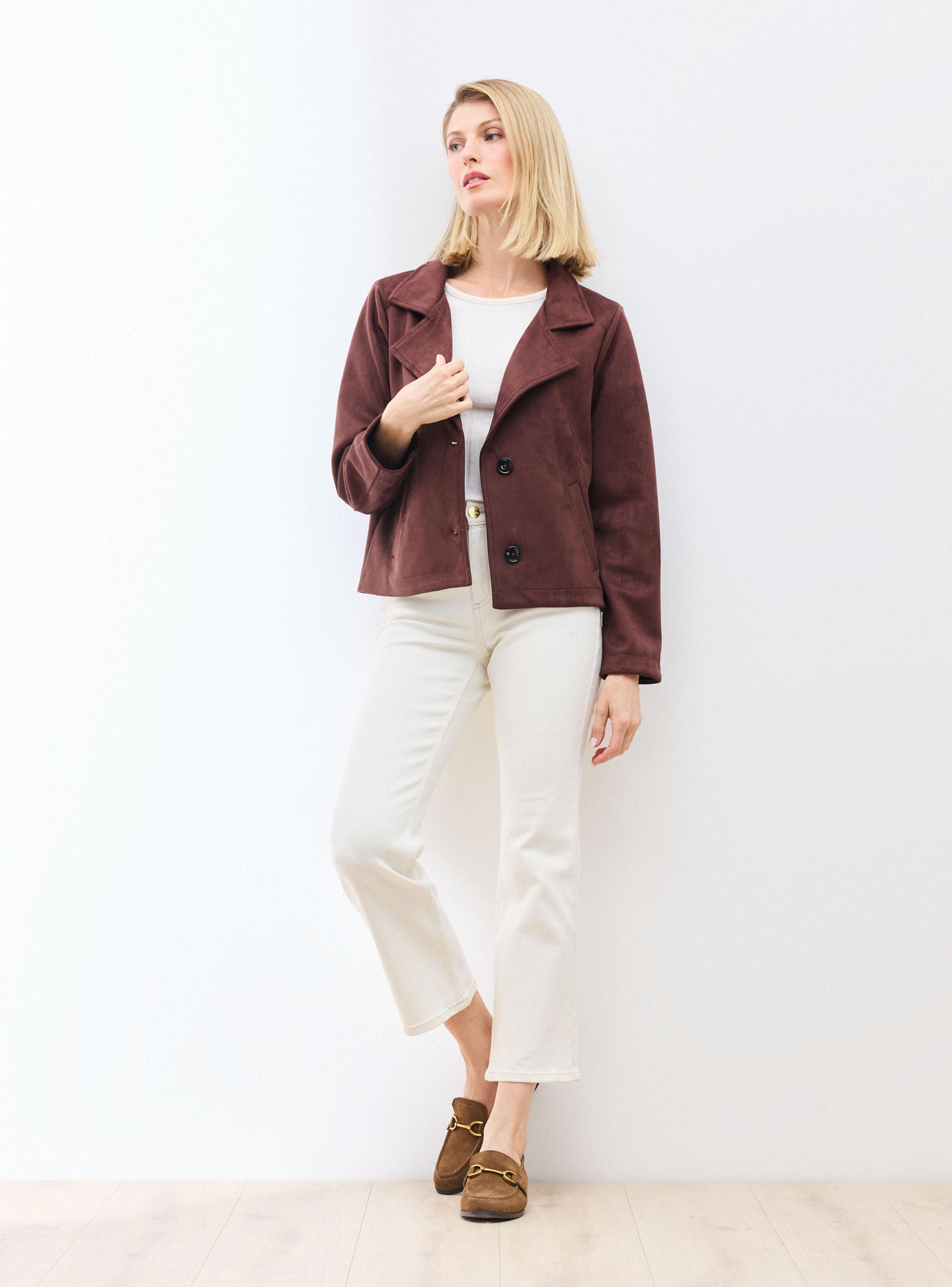 Chaqueta Trucker de Gamuza Sintética-4