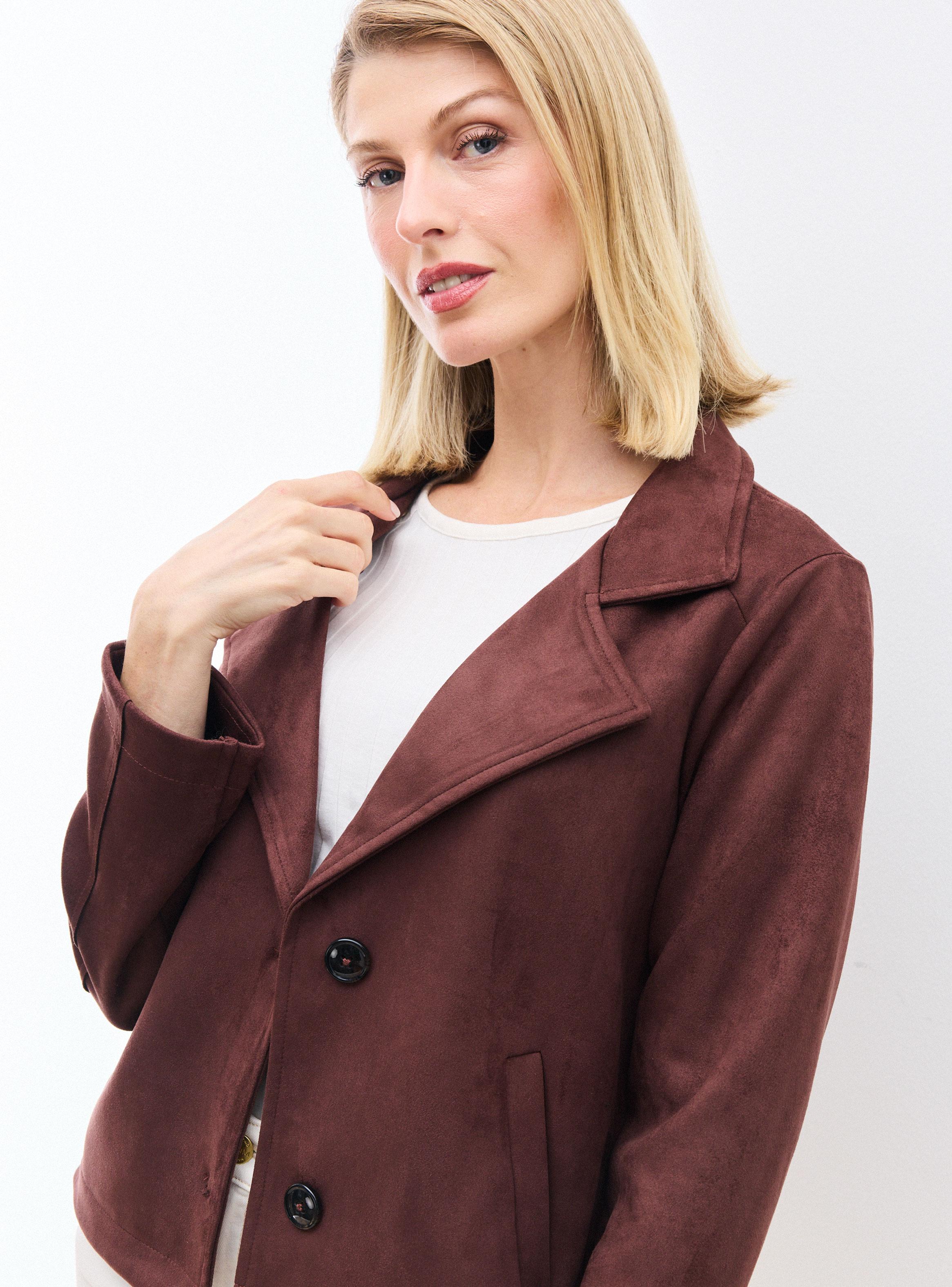 Chaqueta Trucker de Gamuza Sintética-2