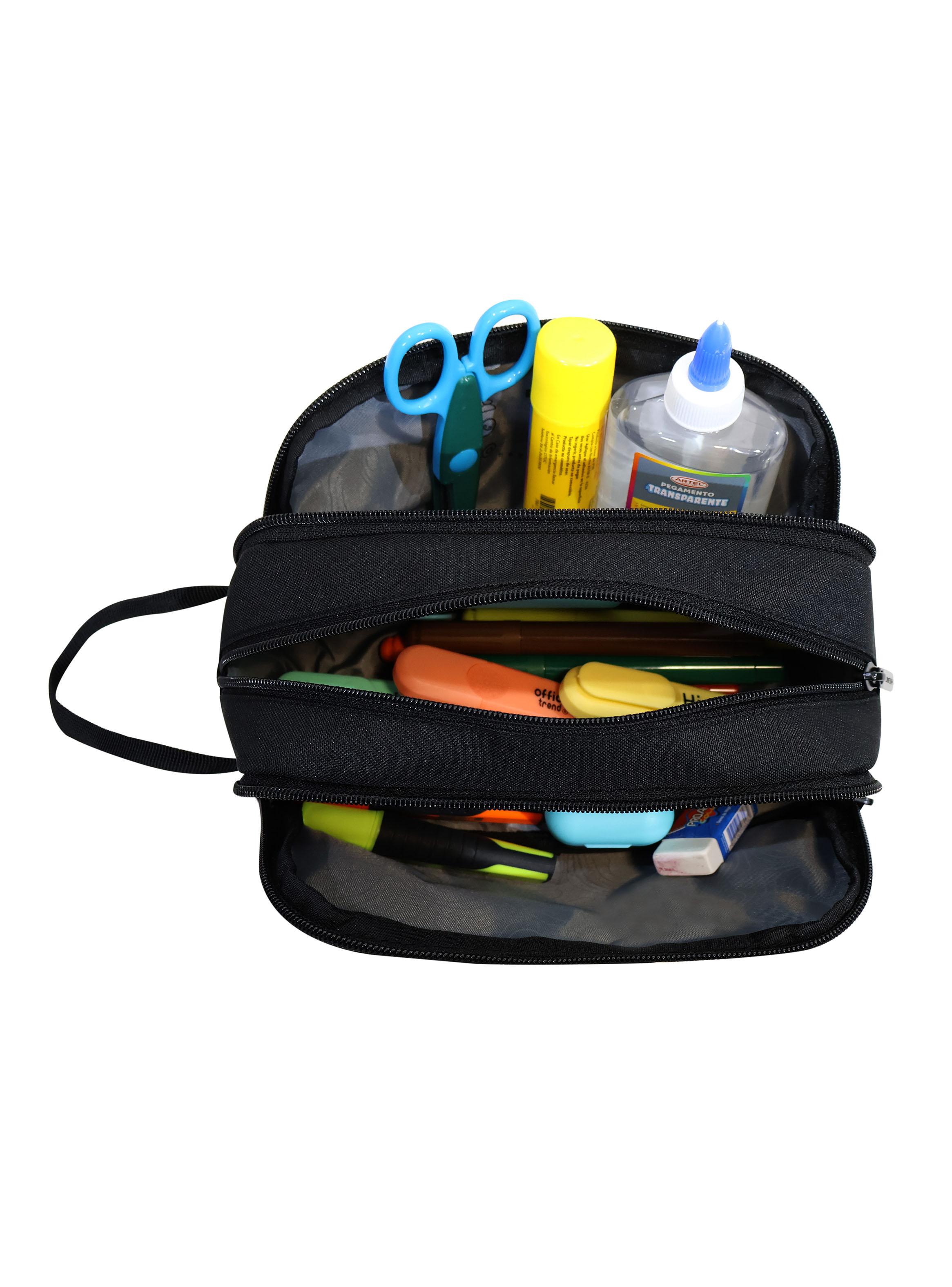 Estuche Grande Atos Reverse Dots Negro-3