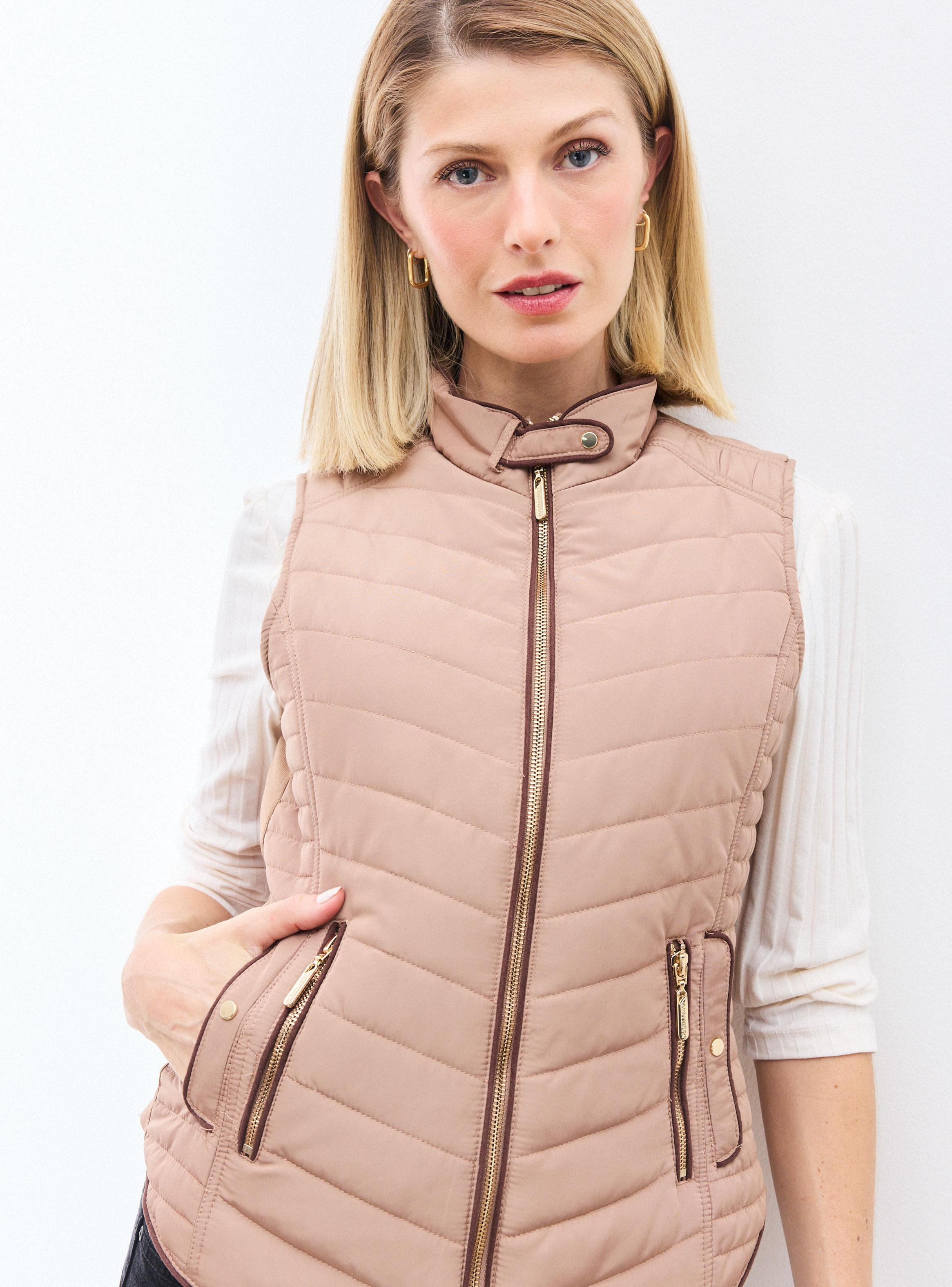 Parka sin Mangas con Detalles de Gamuza-2