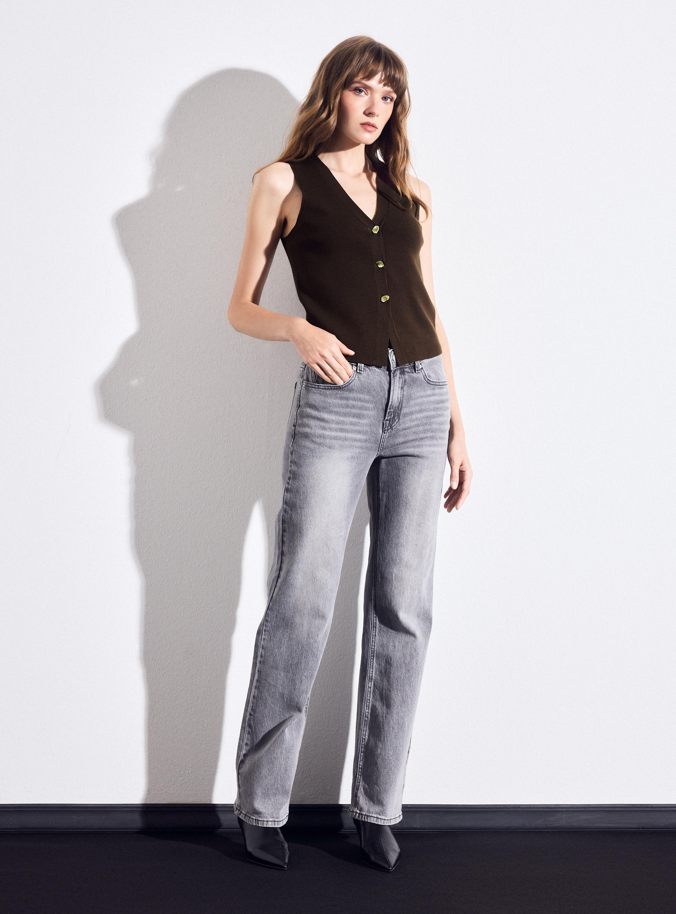 Jeans Straight Lavados Vintage-4