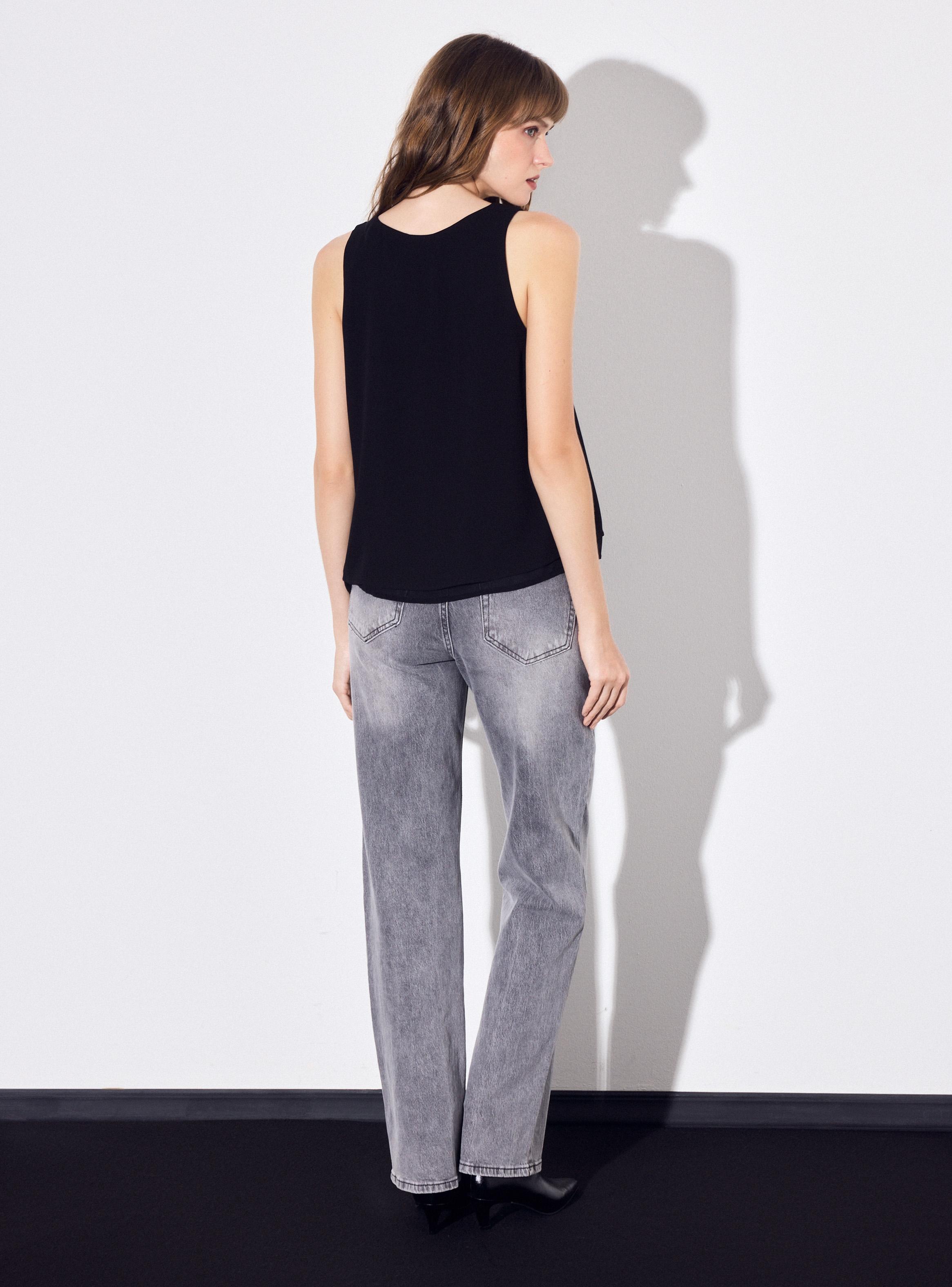 Blusa Doble Capa Gasa Cuello V-5