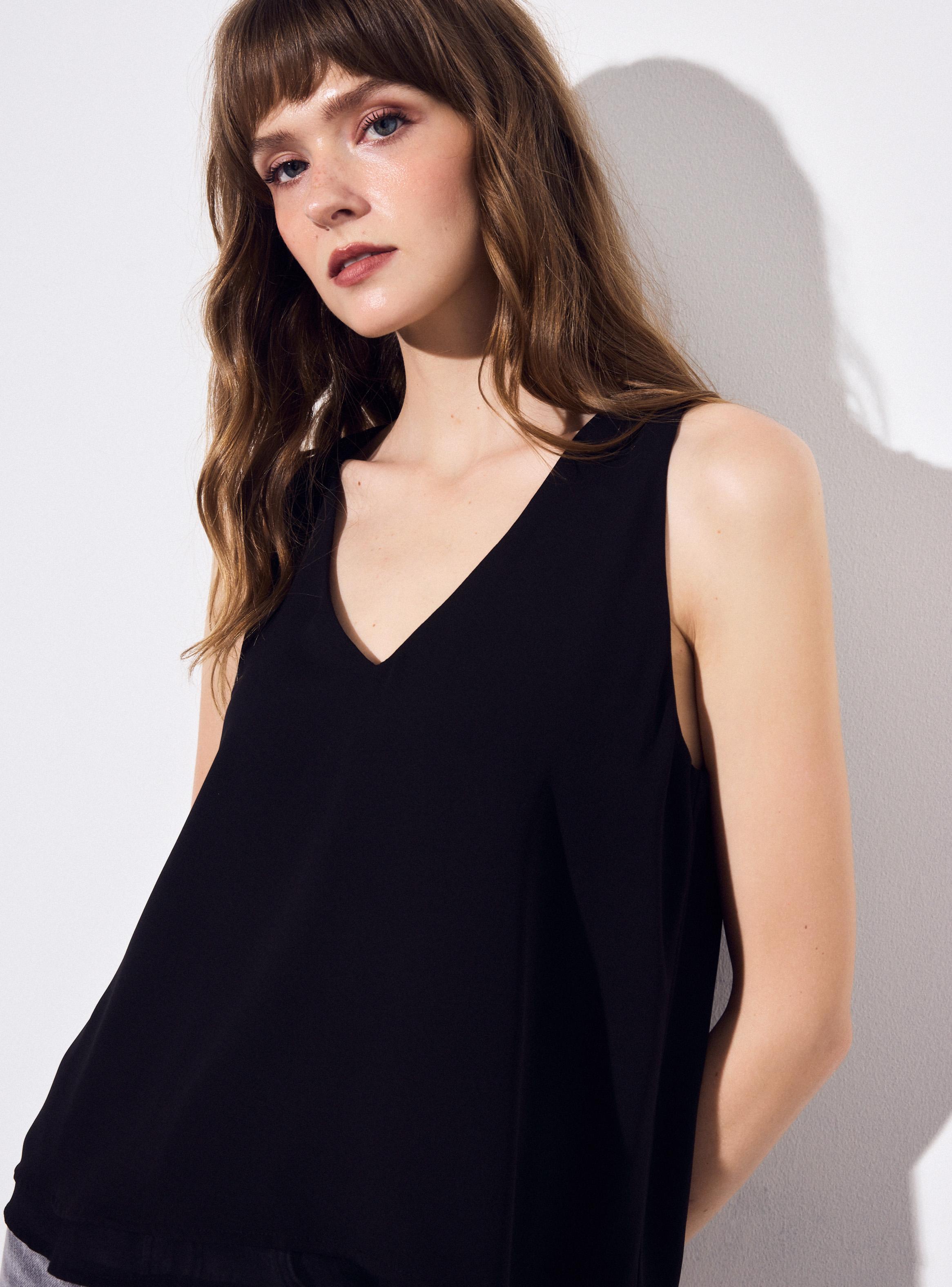 Blusa Doble Capa Gasa Cuello V-2