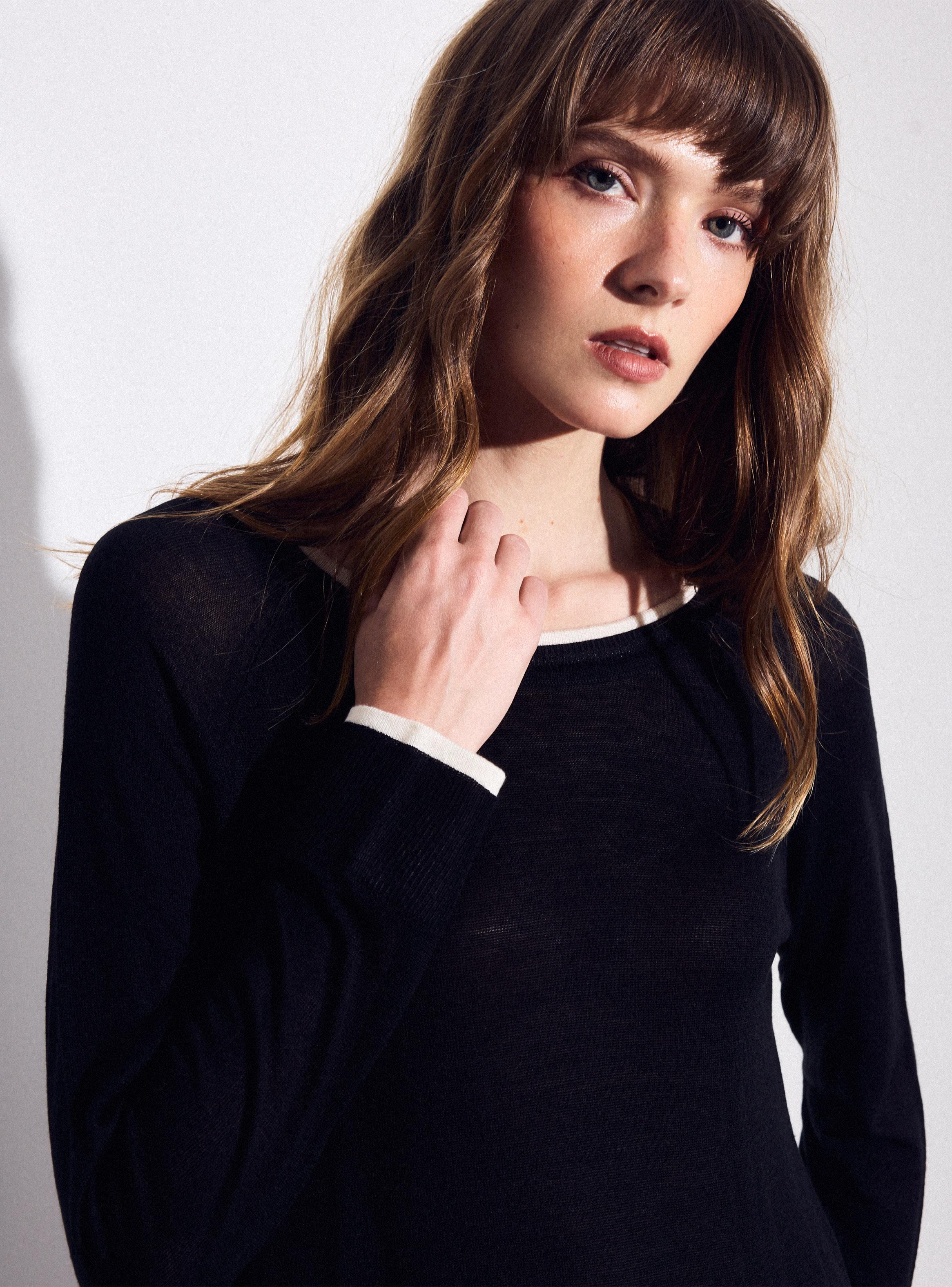 Sweater Doble Cuello Contraste-2