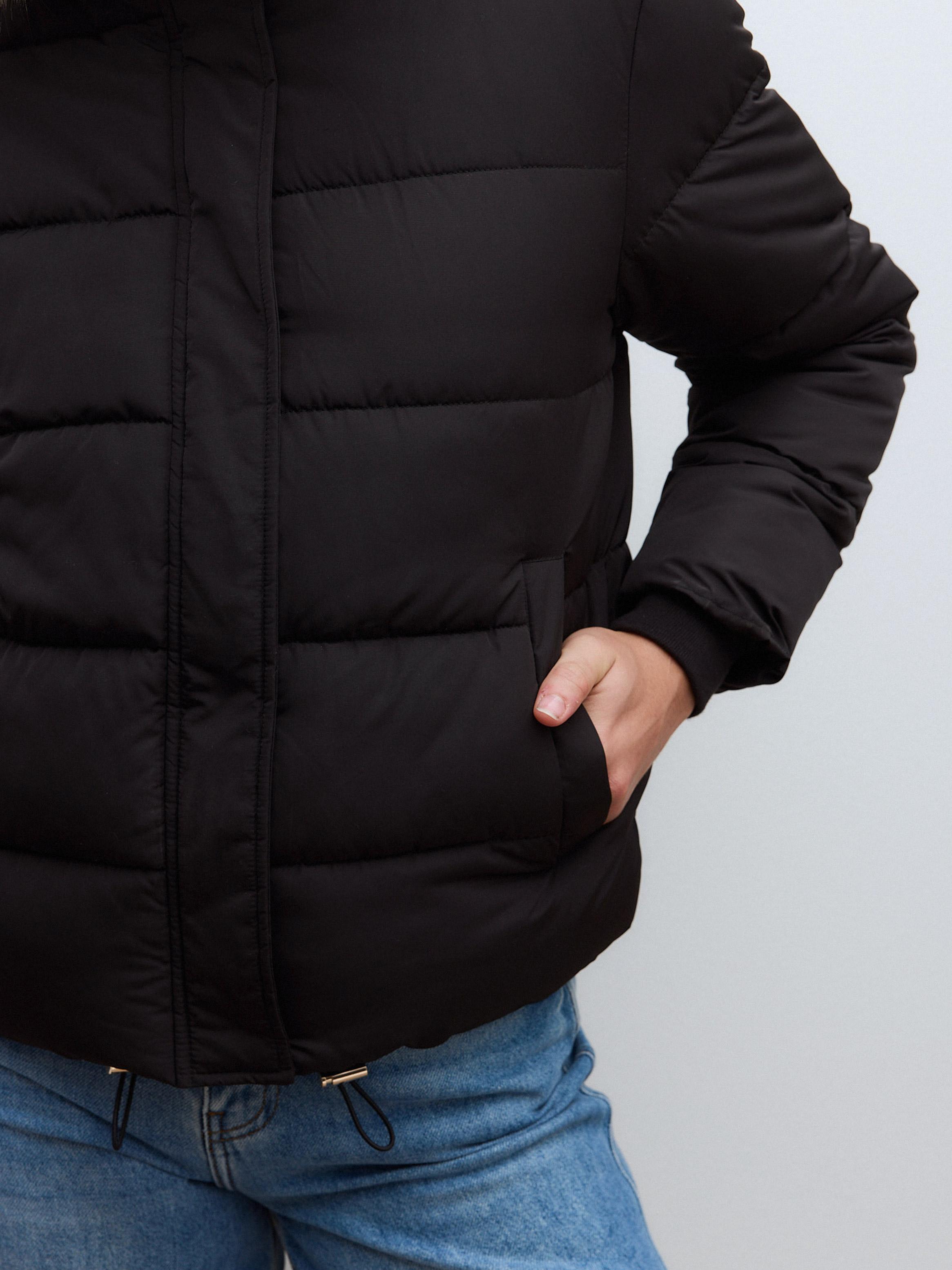 Parka Acolchada con Capucha y Piel-3