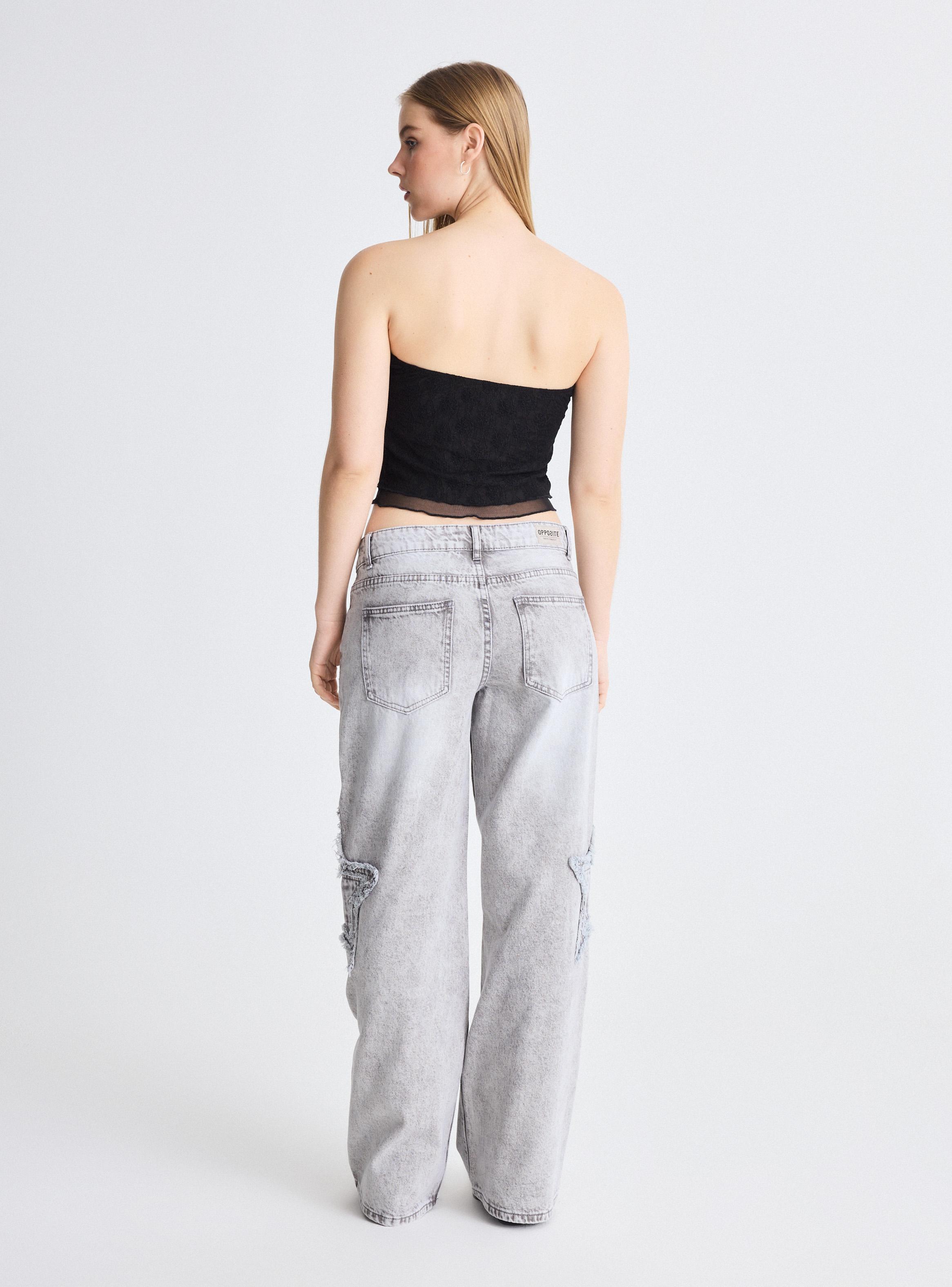 Polera Encaje Strapless-5