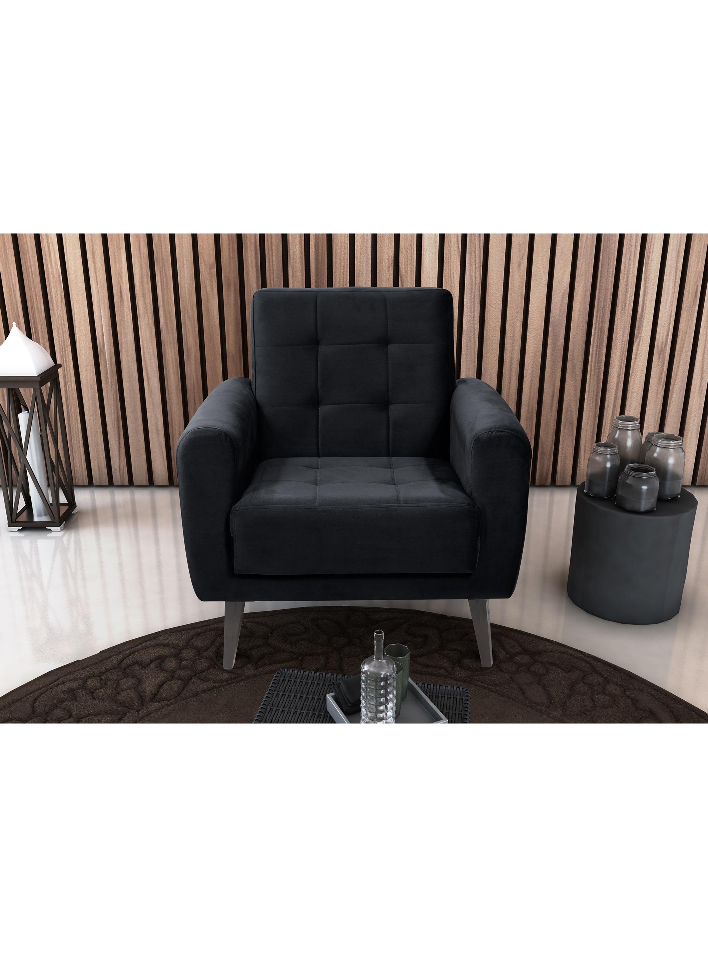 Poltrona Livia Negro 80x75x70 cm-3