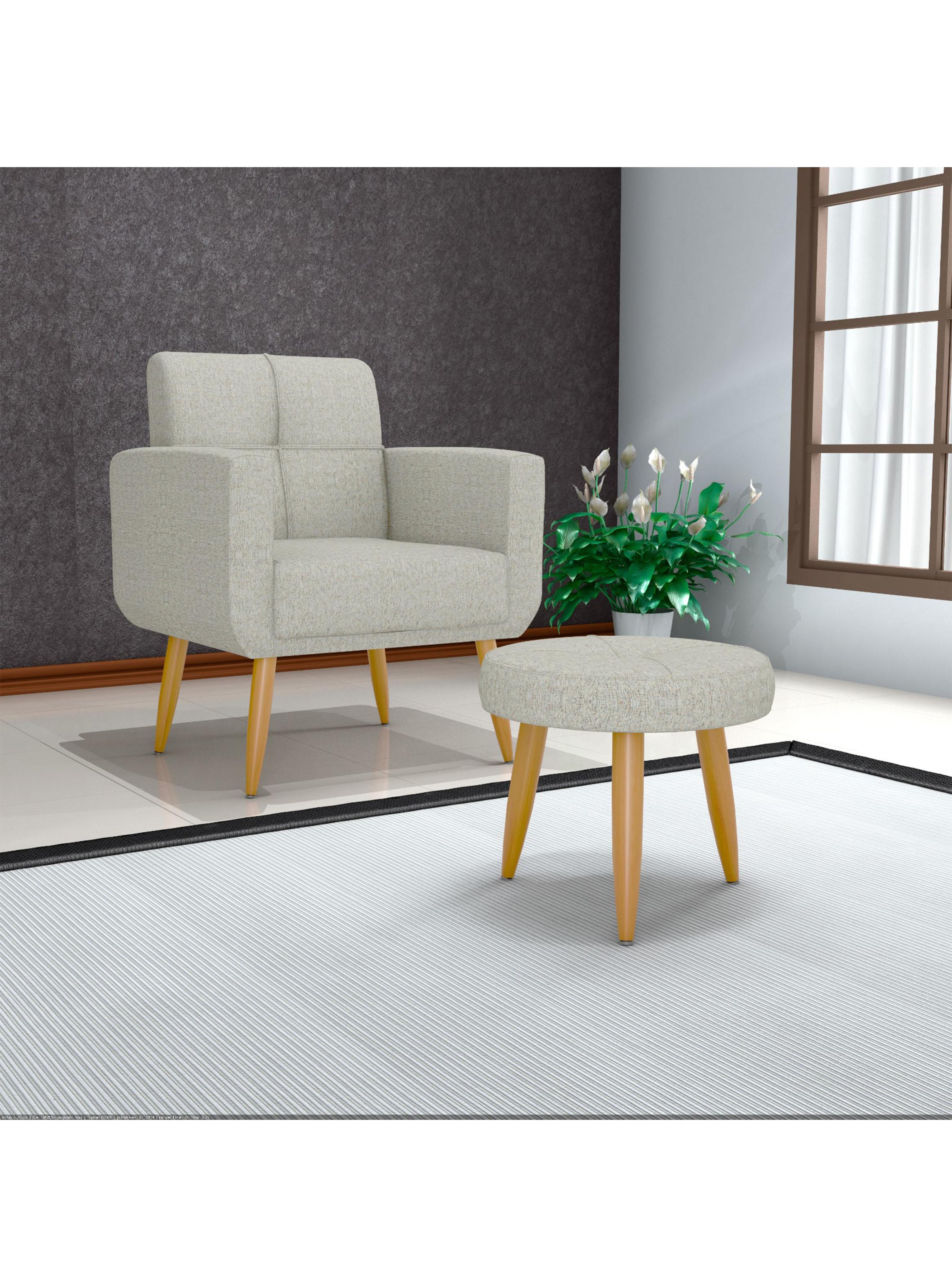 Poltrona + Puff Havana Gris-4