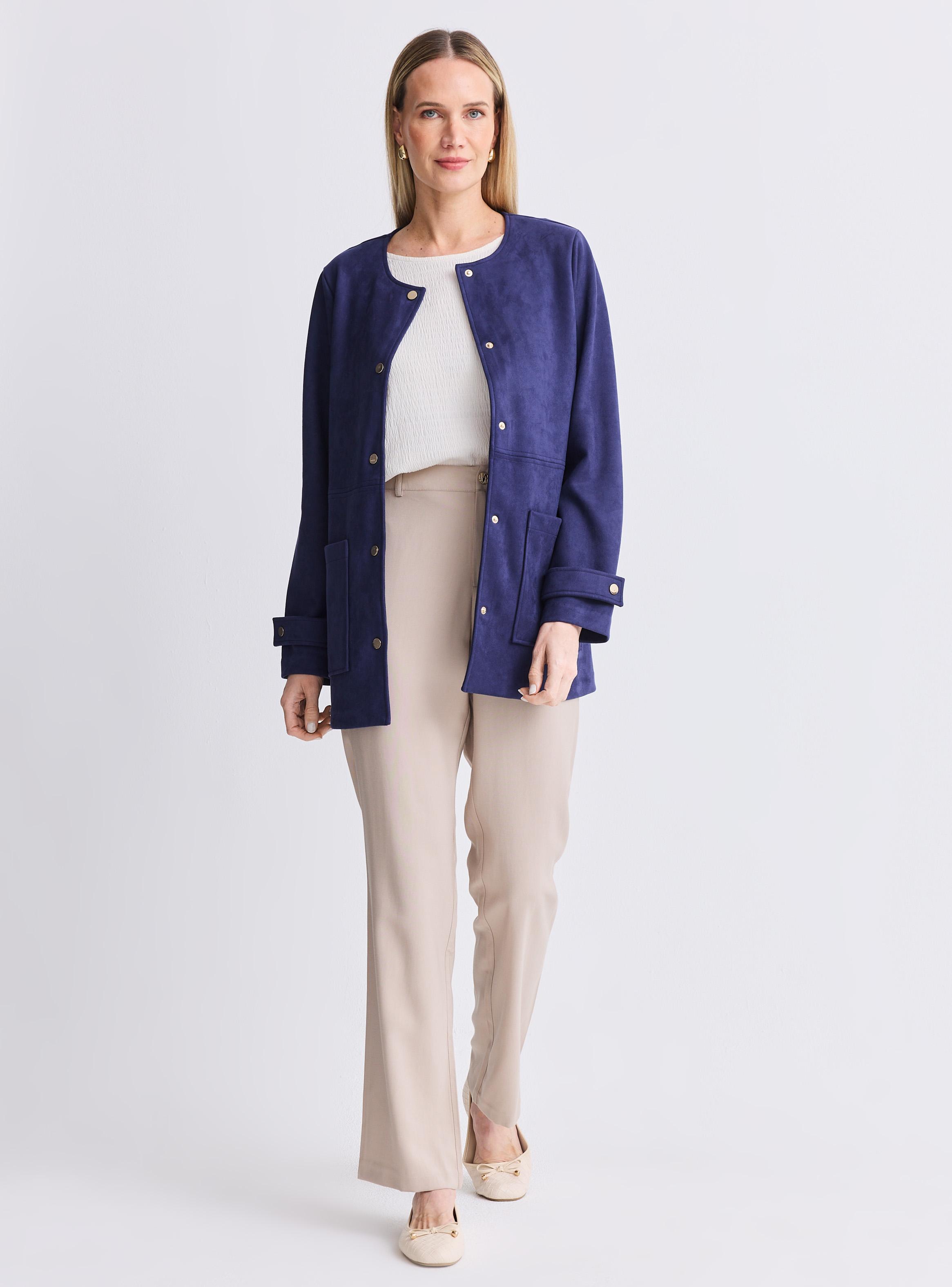 Chaqueta Larga con Bolsillos y Broches-4