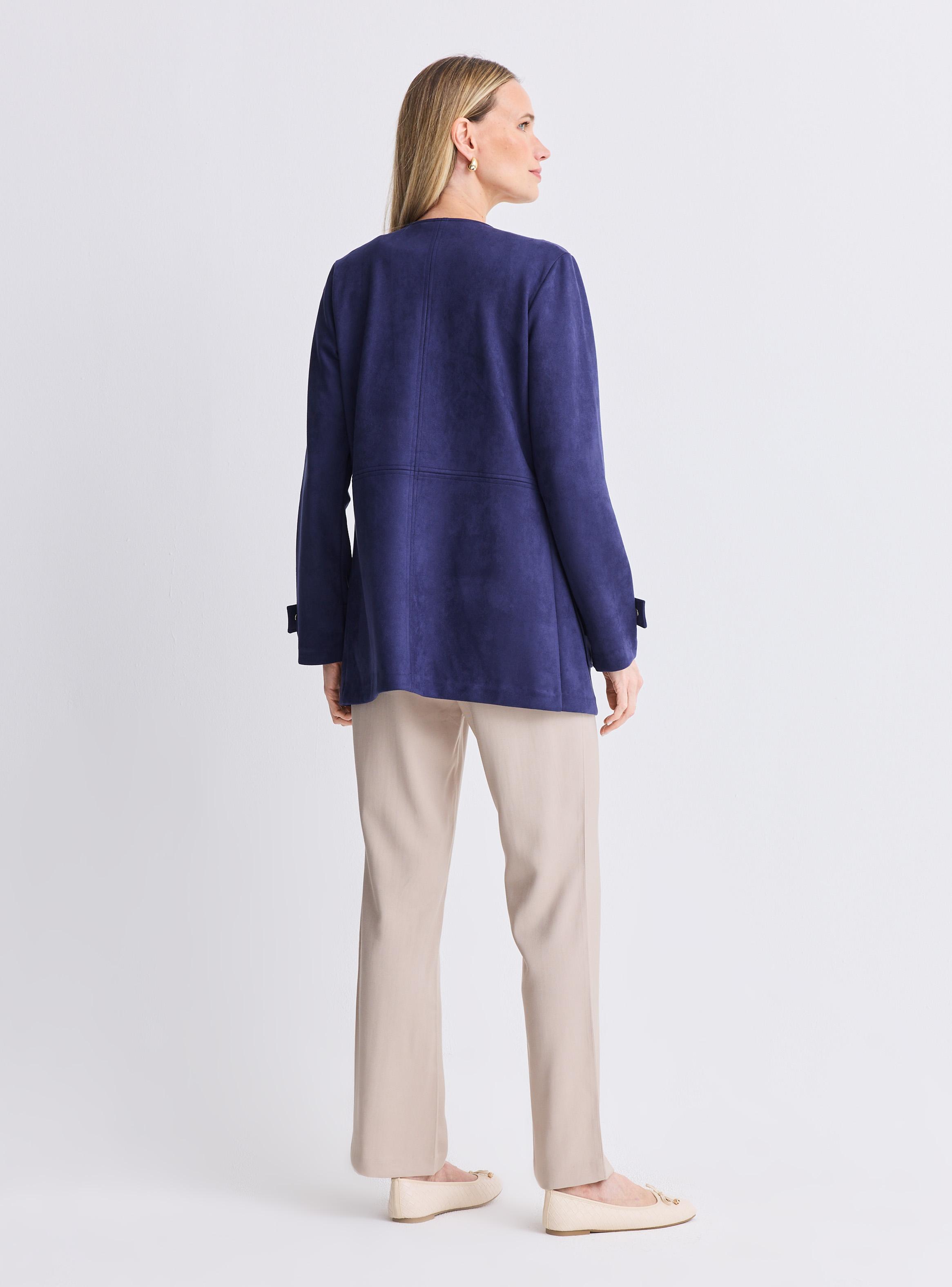 Chaqueta Larga con Bolsillos y Broches-5