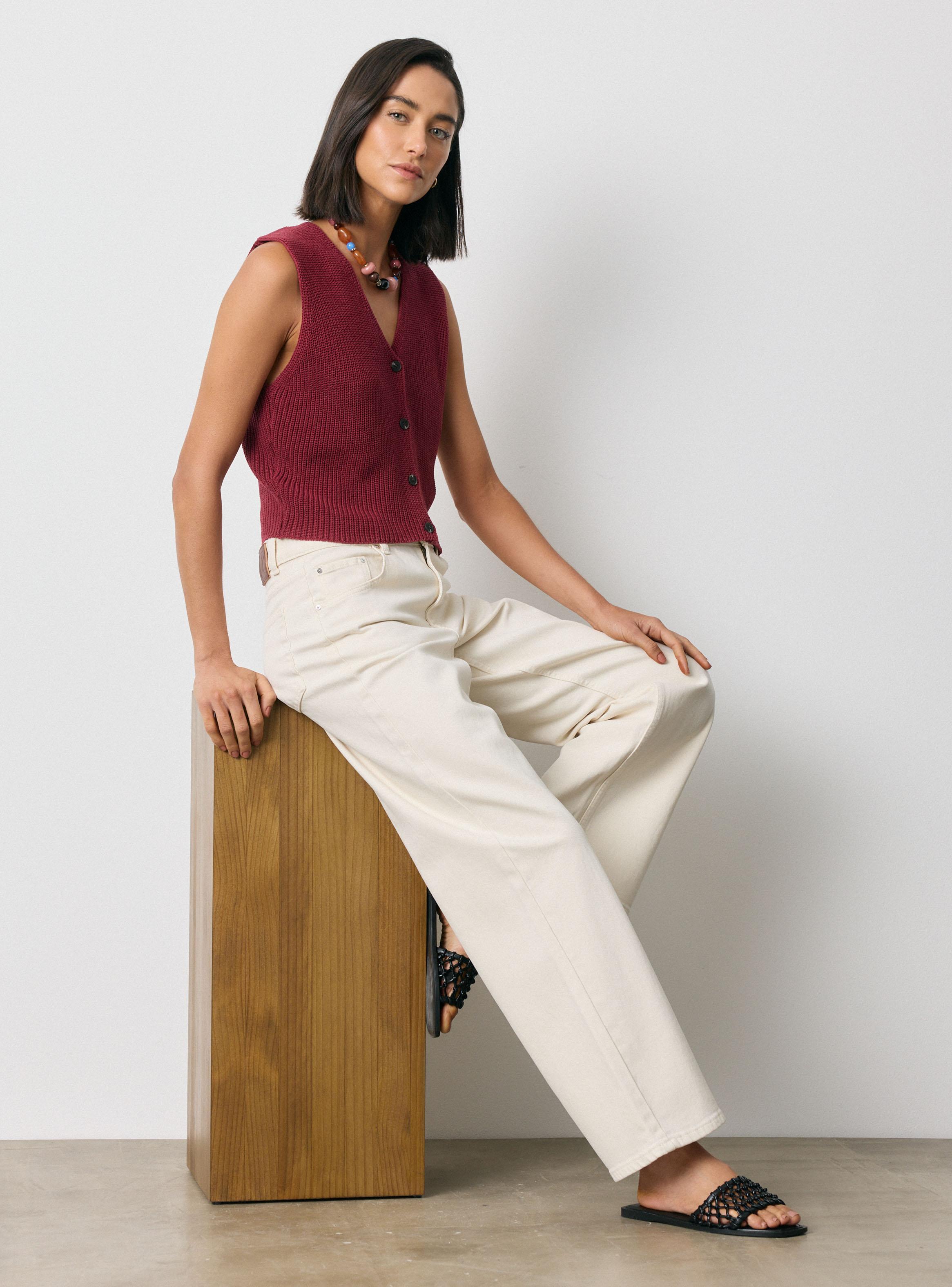 Sweater Vest Tejido Lyocell Lino-4