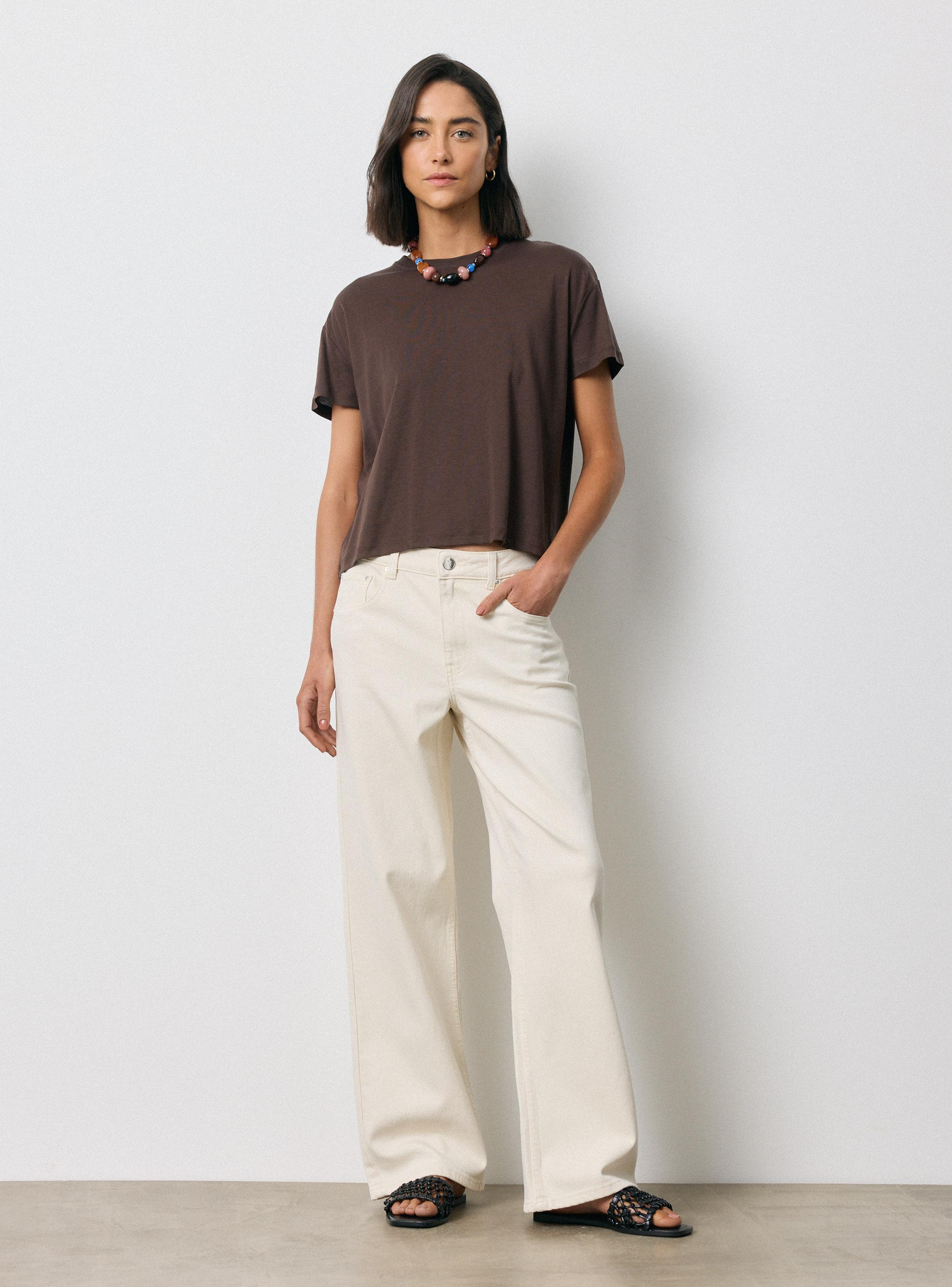 Jeans Wide Leg en Tela Comfort-4