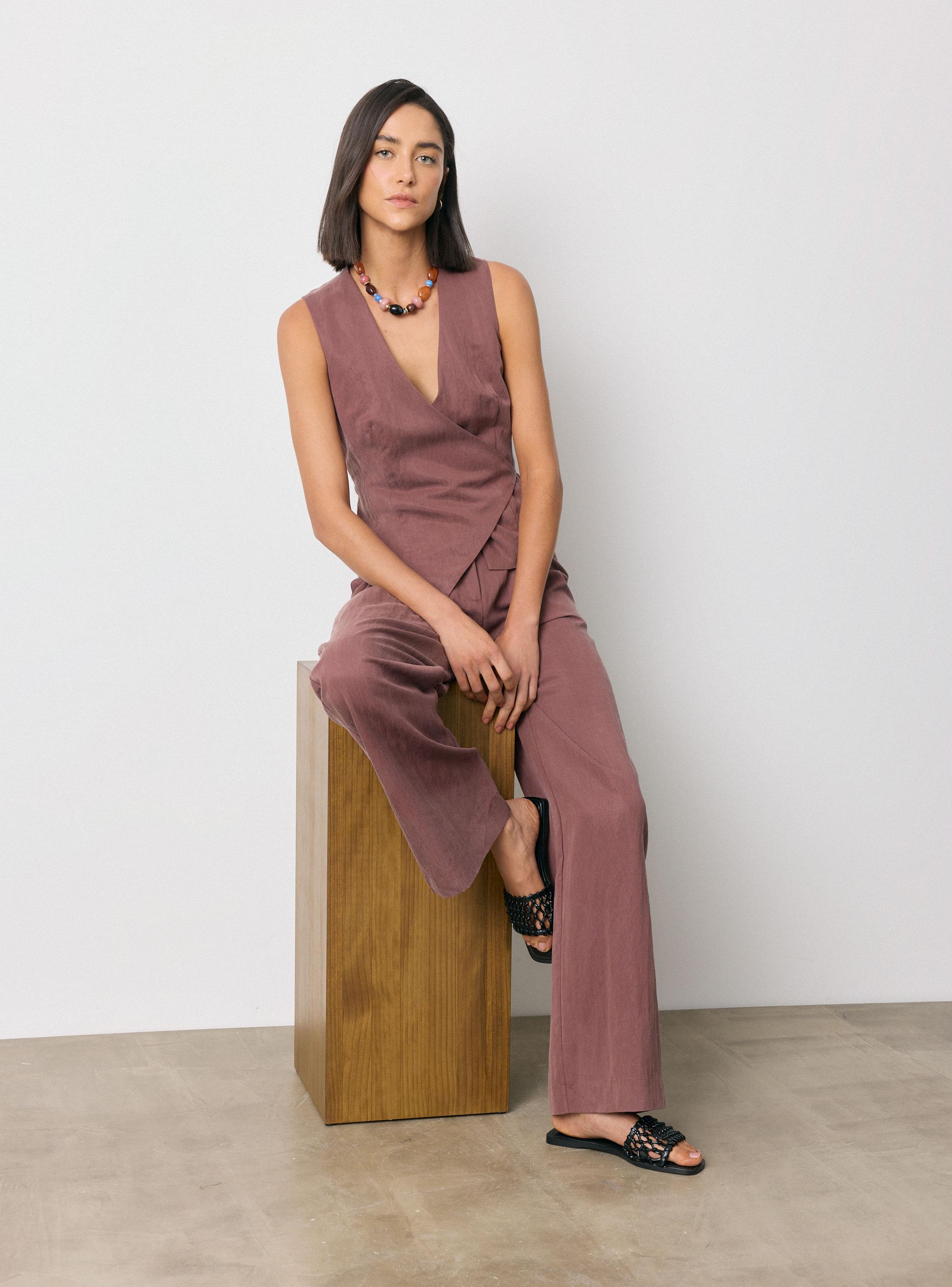 Chaqueta Sin Mangas Mezcla Lyocell Poliamida Tacto Suave-4