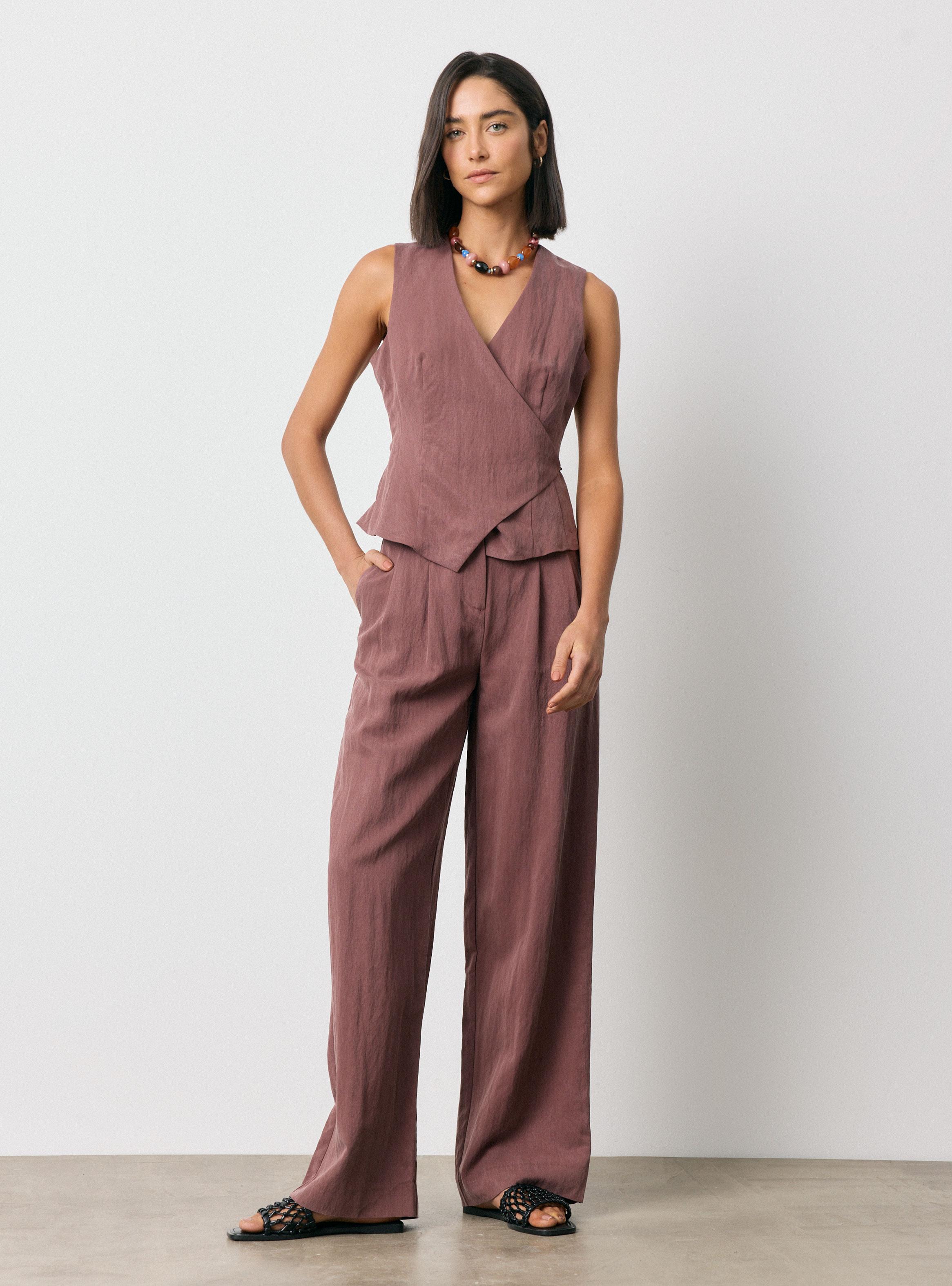 Pantalón con Amarras Mezcla Lyocell Poliamida Tacto Suave-4