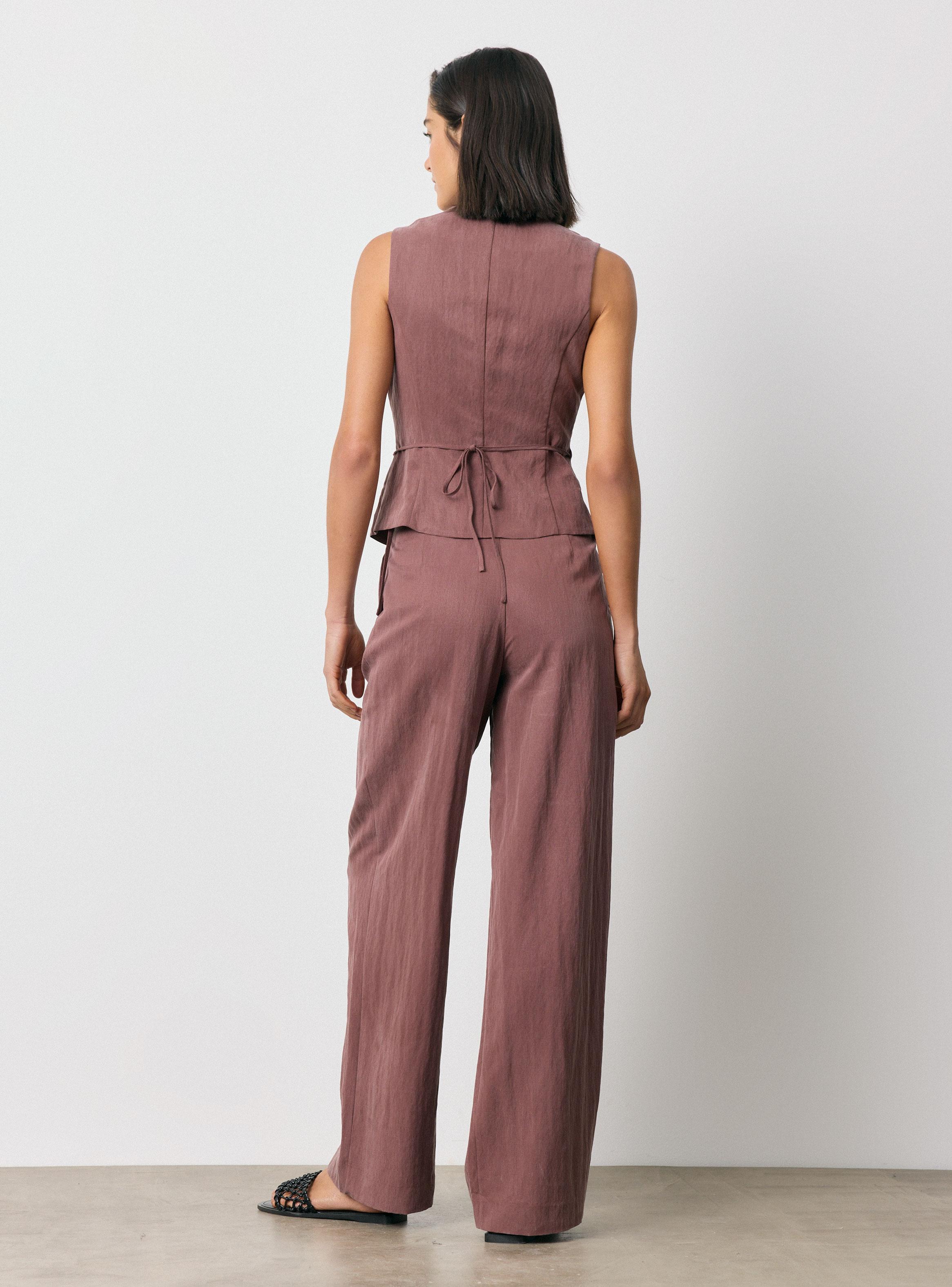 Pantalón con Amarras Mezcla Lyocell Poliamida Tacto Suave-5